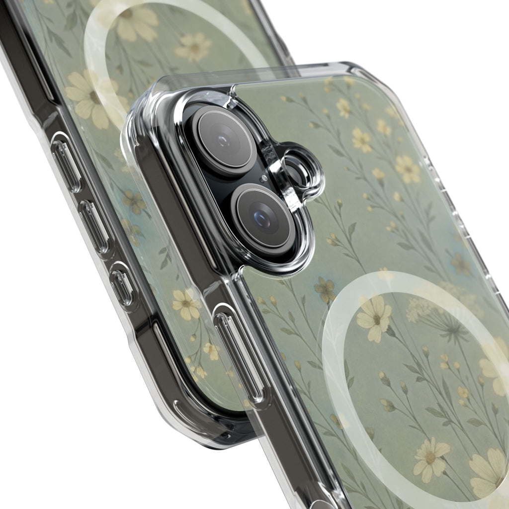 Floral Magnetic Clear Impact Cases, Phone Protection, Floral Design, Nature Lover Gift, Stylish Tech Accessories, Everyday Use