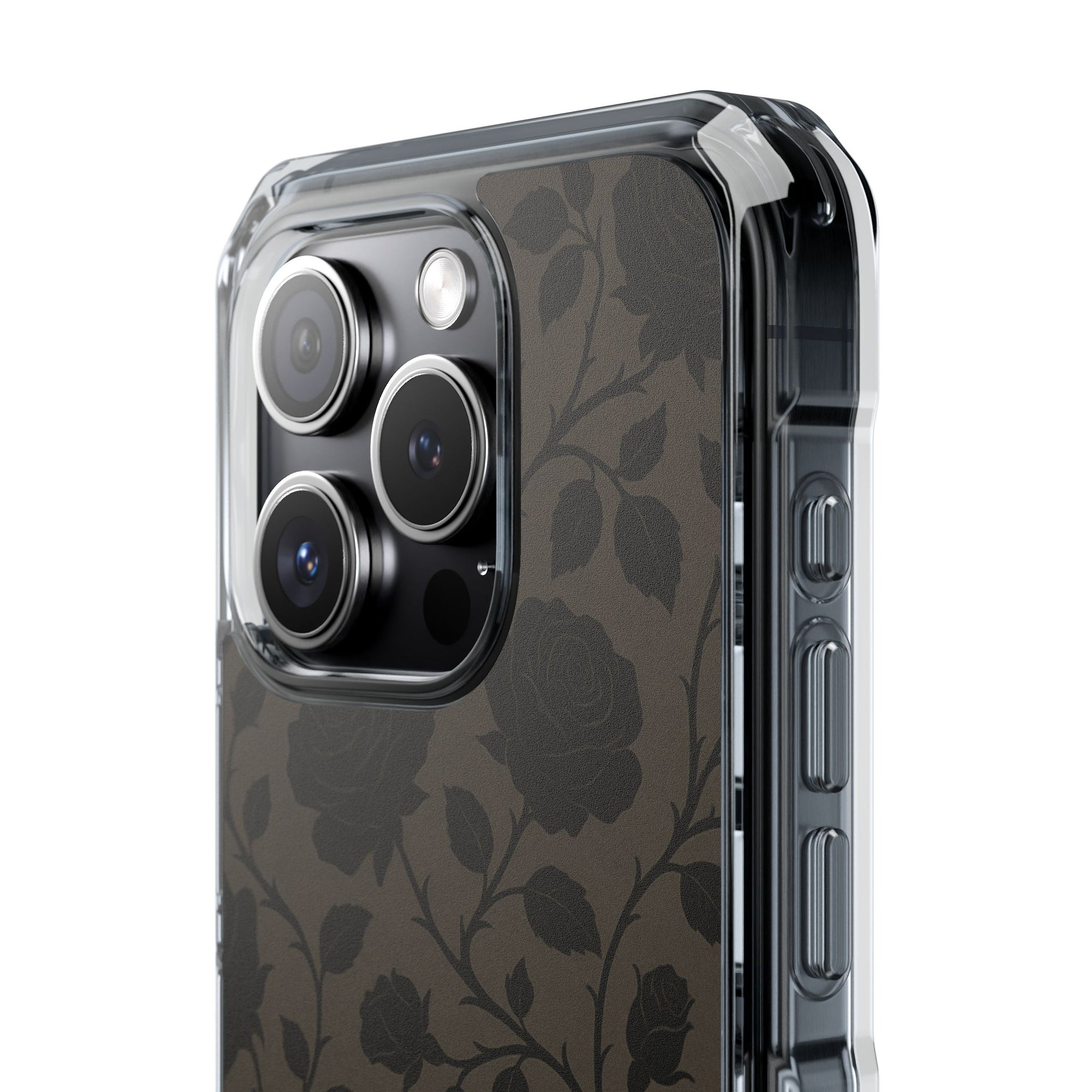 Floral Phone Case - Elegant Rose Design, Magnetic Clear Impact Case for iPhone, Stylish Phone Cover, Gifts for Her, Floral Lover