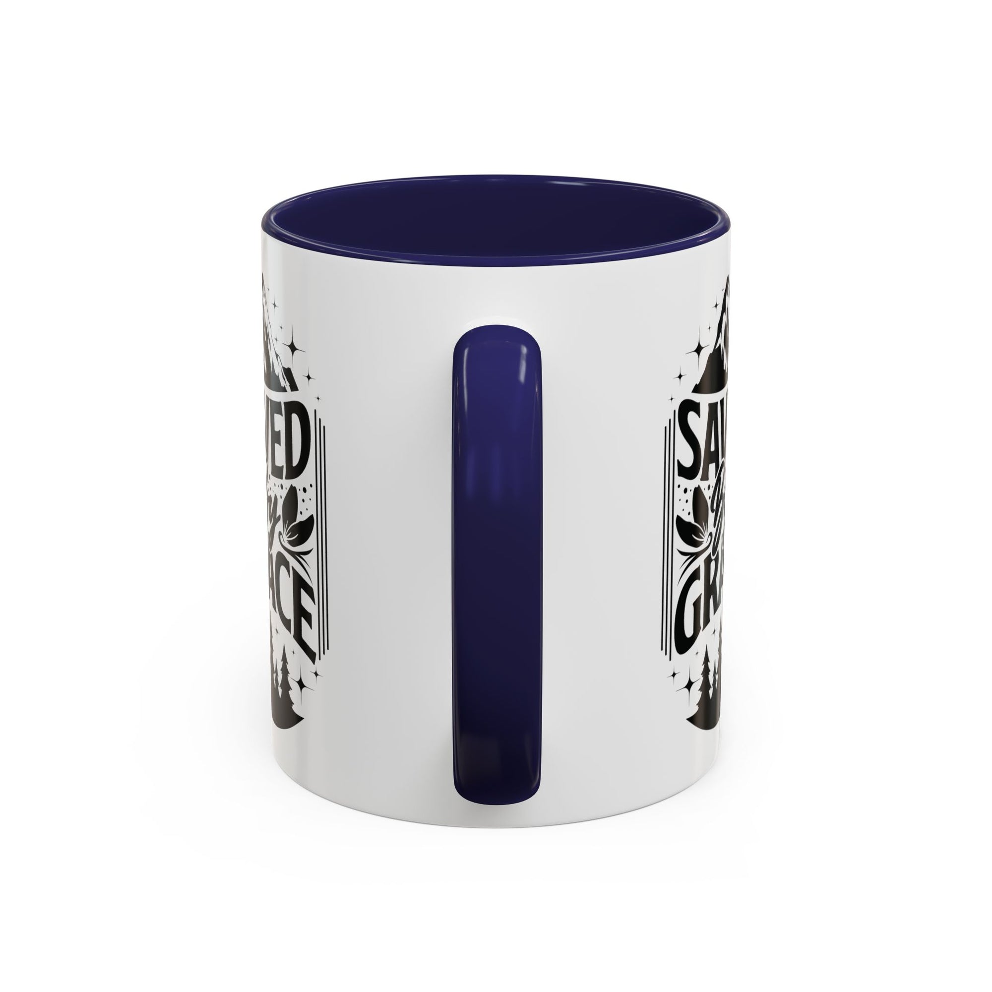 Saved by Grace Accent Coffee Mug - Inspirational Design