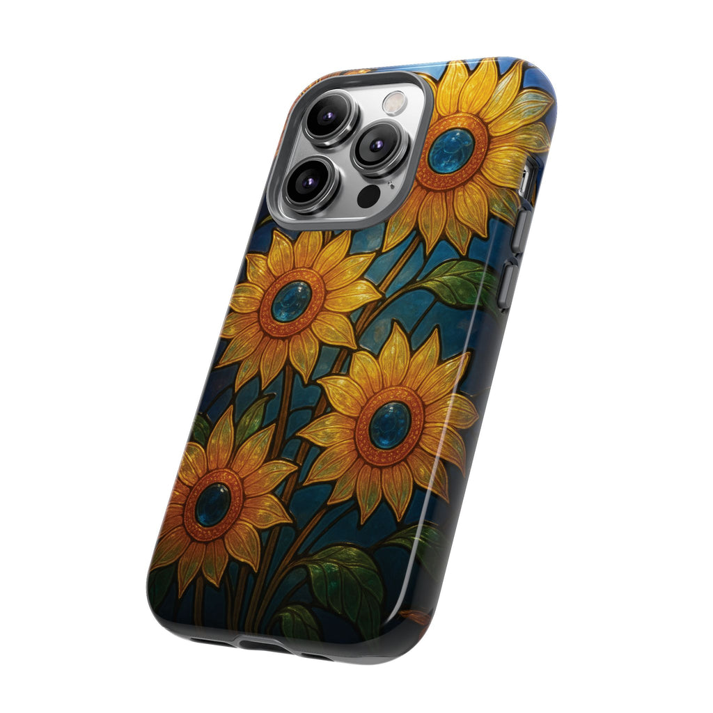 Vibrant Floral Phone Case, Sunflower Design, Tough & Durable Case, Nature Lover Gift, Protective Phone Cover, Spring Aesthetic
