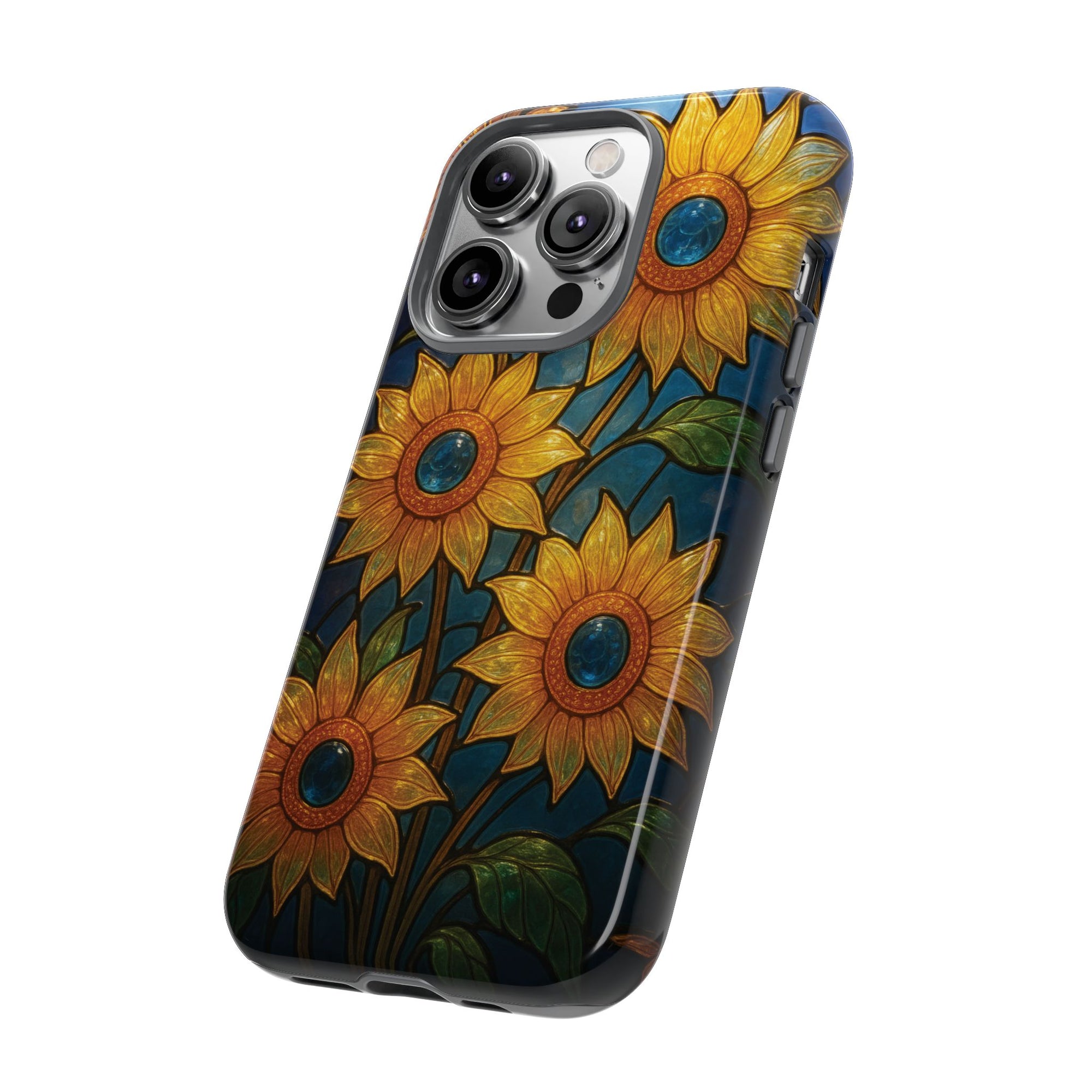 Vibrant Floral Phone Case, Sunflower Design, Tough & Durable Case, Nature Lover Gift, Protective Phone Cover, Spring Aesthetic