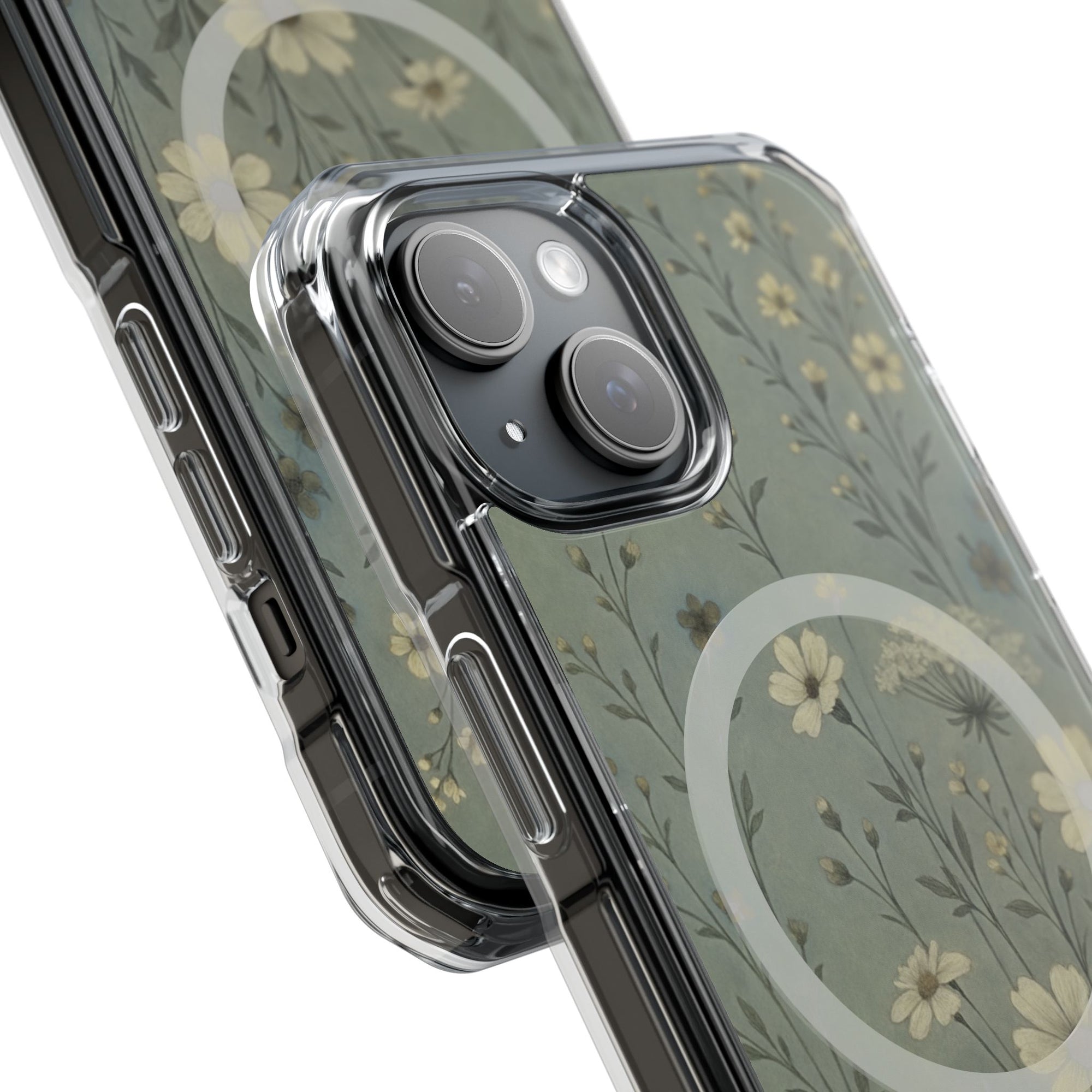 Floral Magnetic Clear Impact Cases, Phone Protection, Floral Design, Nature Lover Gift, Stylish Tech Accessories, Everyday Use