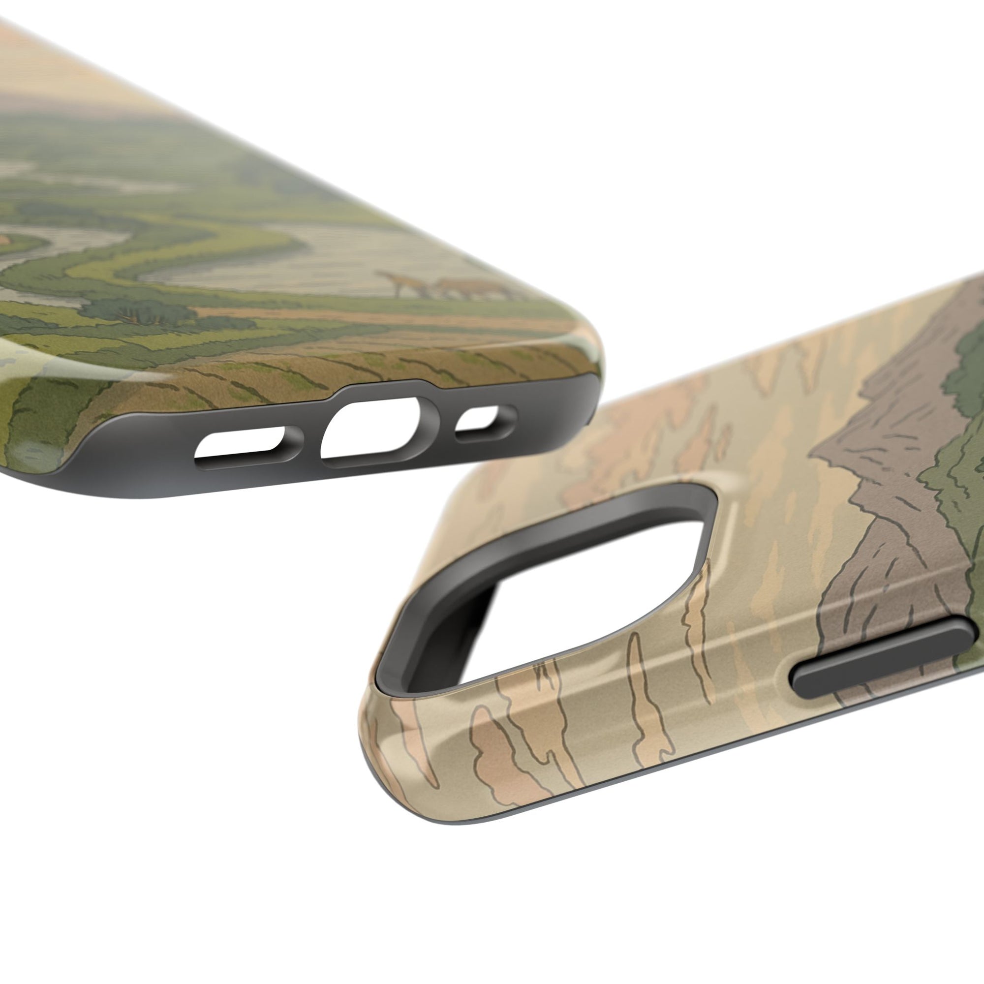 Nature-Inspired Magnetic Tough Case for iPhone, Phone Protection, Adventure Gift, Outdoor Lover, Earthy Aesthetic
