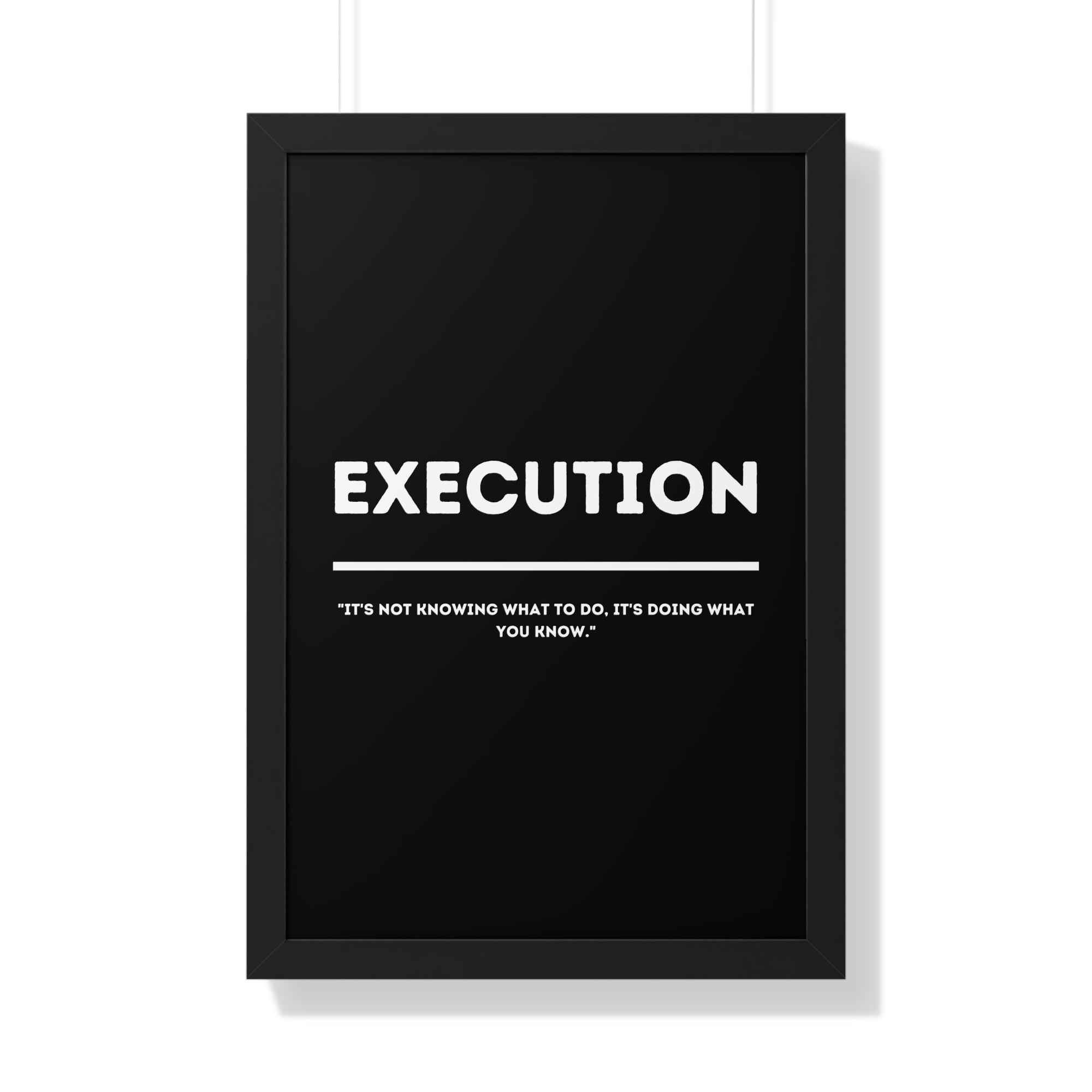 Minimalist in Black (Execution) - Framed Vertical Poster