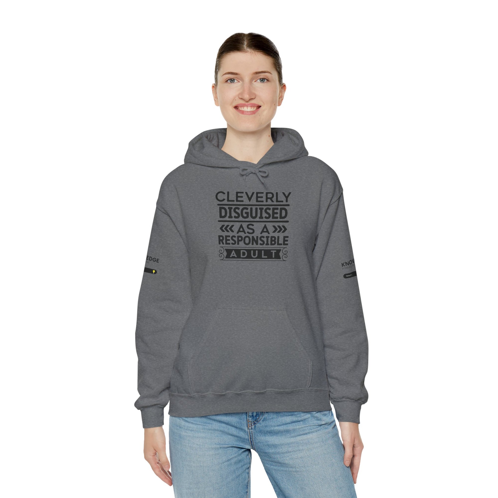 Cleverly Disguised Adult Hoodie - Unisex Heavy Blend Sweatshirt