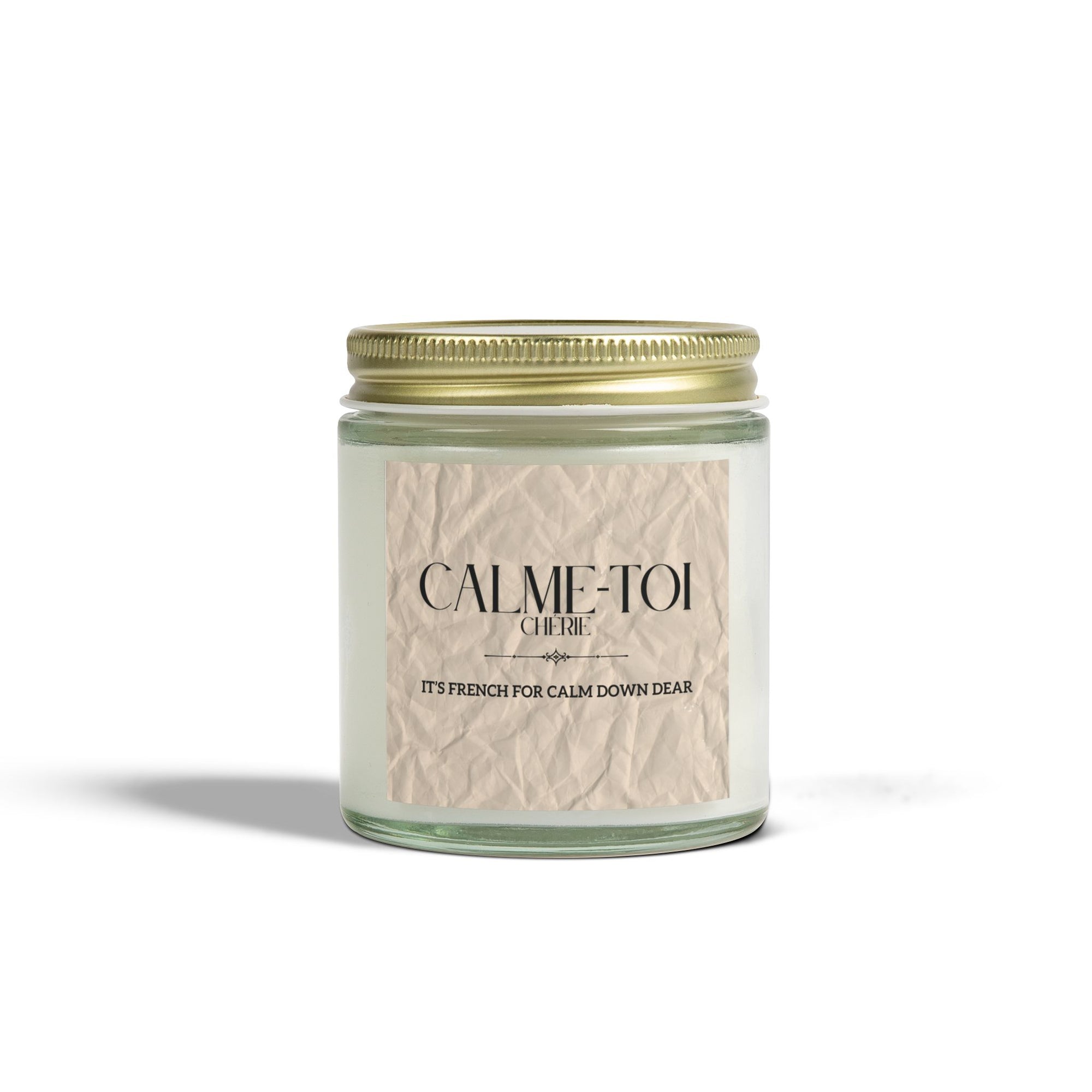 Calm Down Candle | Scented Coconut Apricot Wax, Self-Care Gift, Home Decor, Relaxation, Spa Experience, Mindfulness, Funny Gifts for Better-half