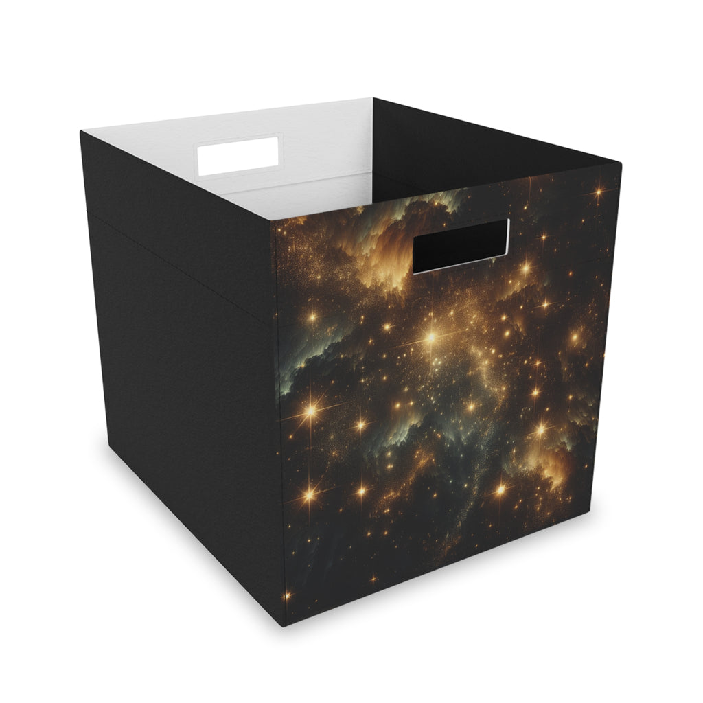 Galaxy-Themed Felt Storage Box - Stylish Organizer for Home Decor