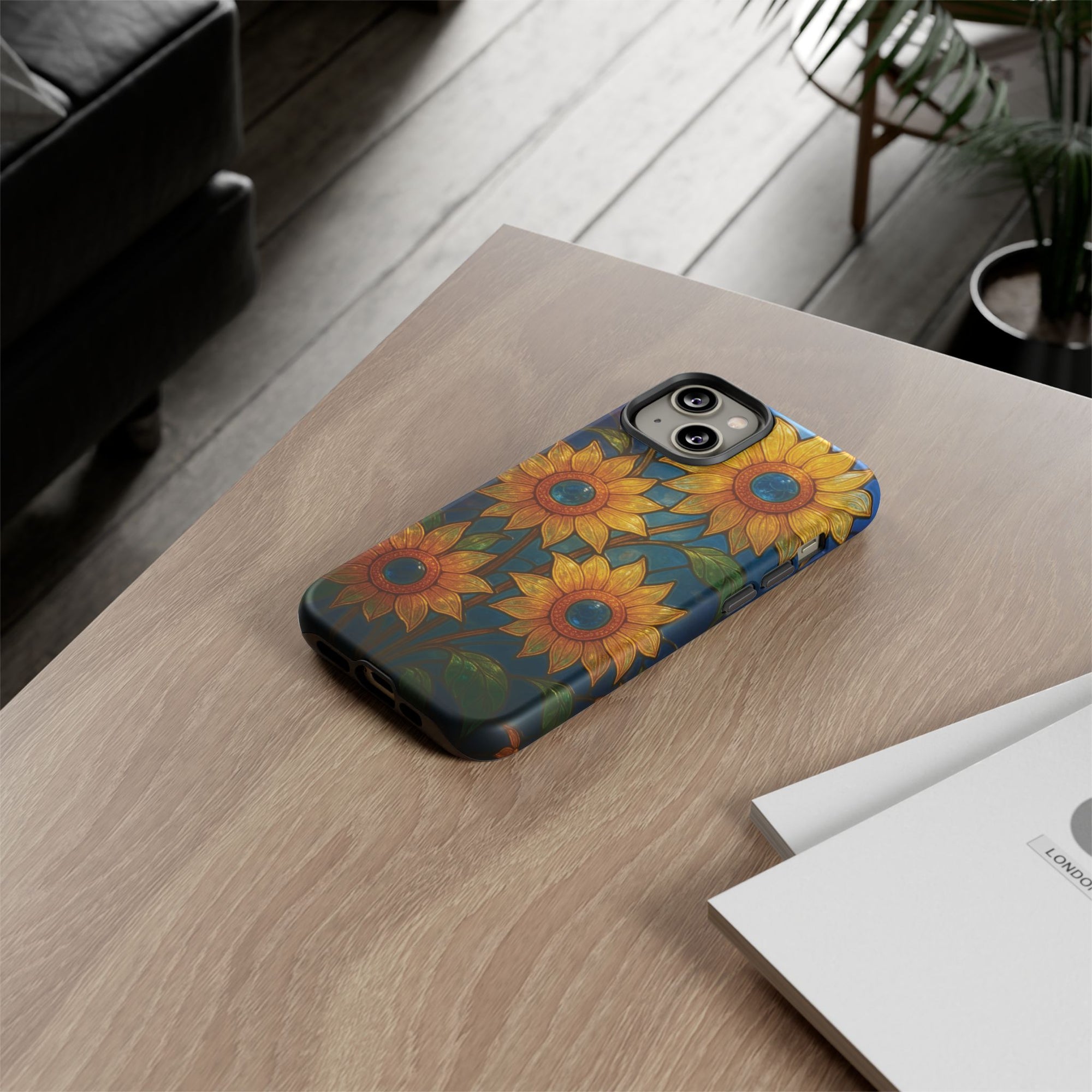 Vibrant Floral Phone Case, Sunflower Design, Tough & Durable Case, Nature Lover Gift, Protective Phone Cover, Spring Aesthetic