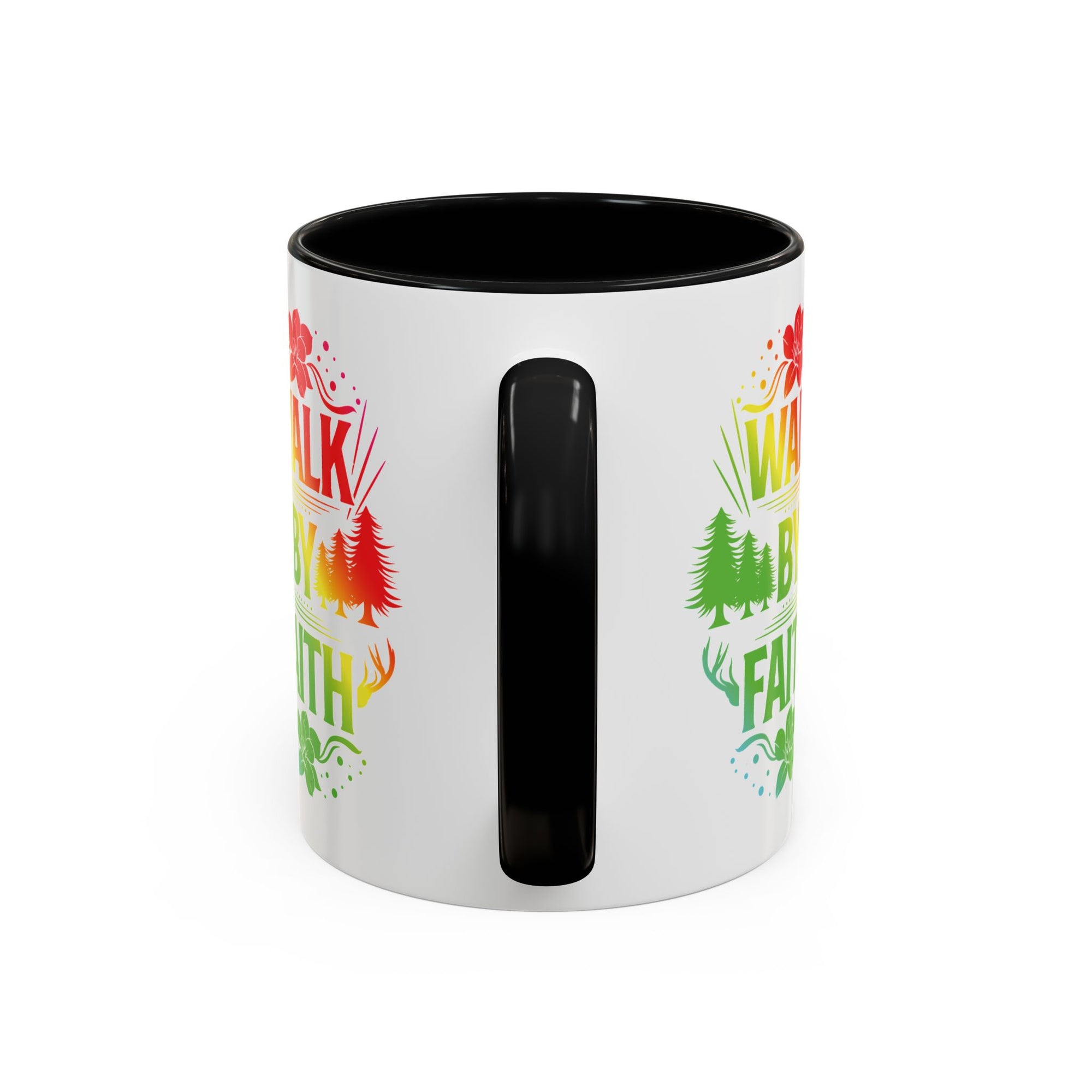 Walk by Faith Accent Coffee Mug - Inspirational Design