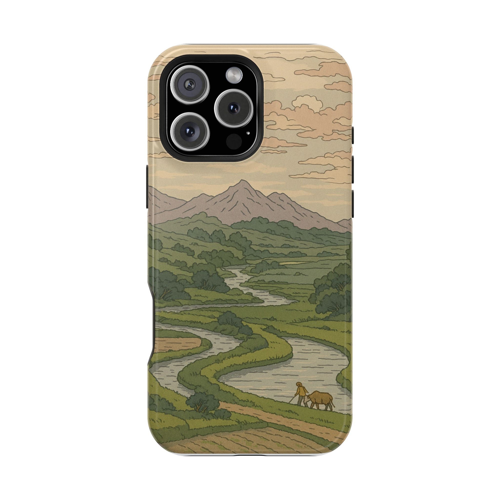 Nature-Inspired Magnetic Tough Case for iPhone, Phone Protection, Adventure Gift, Outdoor Lover, Earthy Aesthetic
