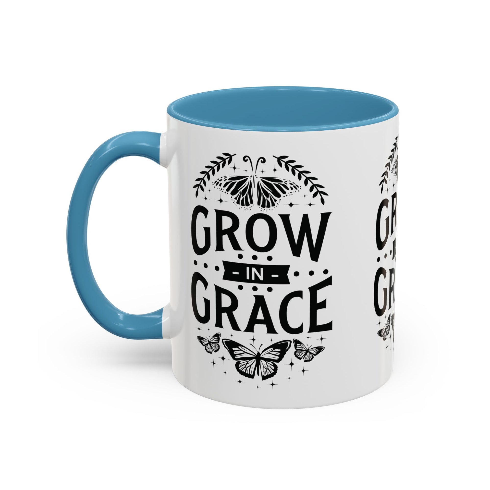 Grow in Grace Accent Coffee Mug - Inspirational Design
