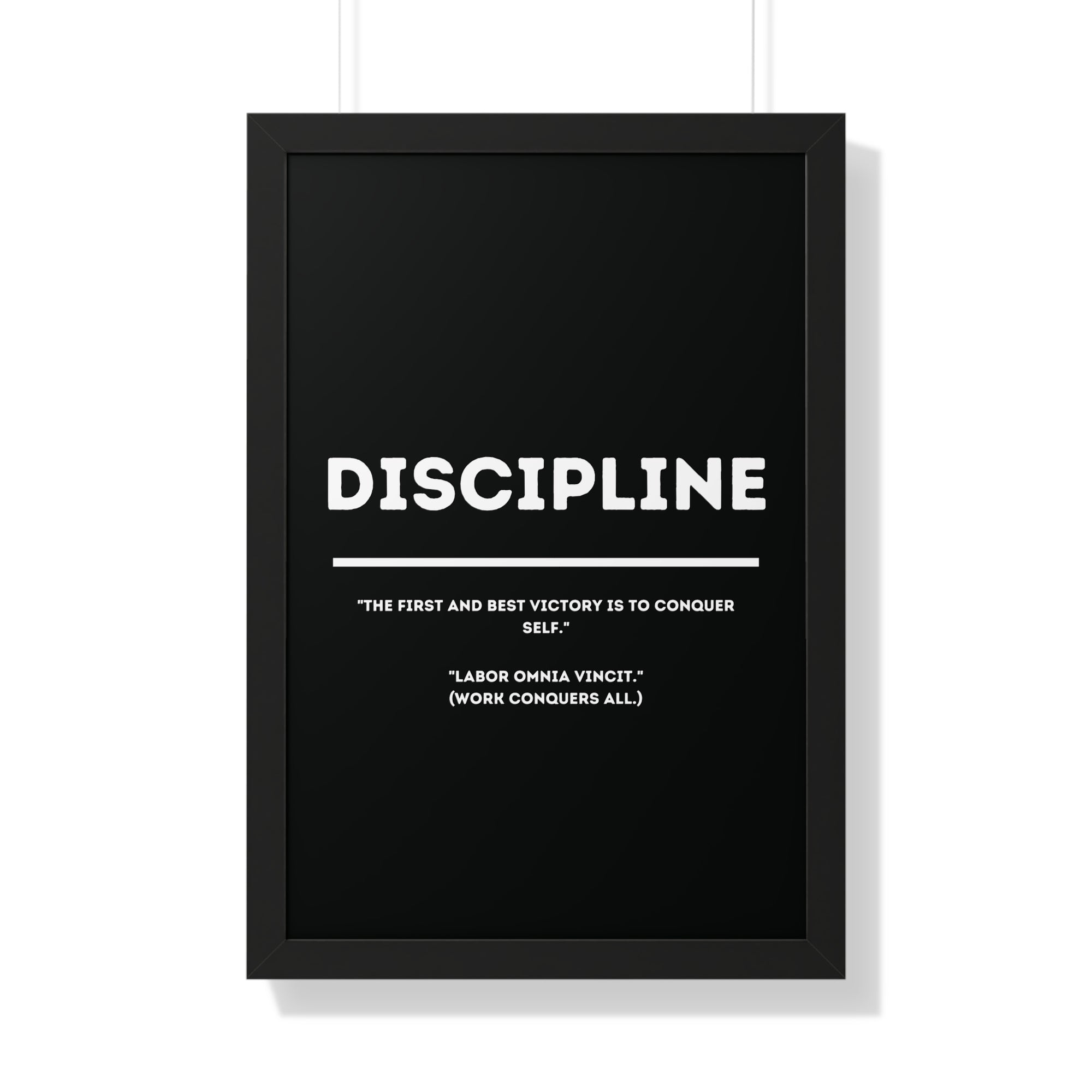 Minimalist in Black (Discipline) - Framed Vertical Poster