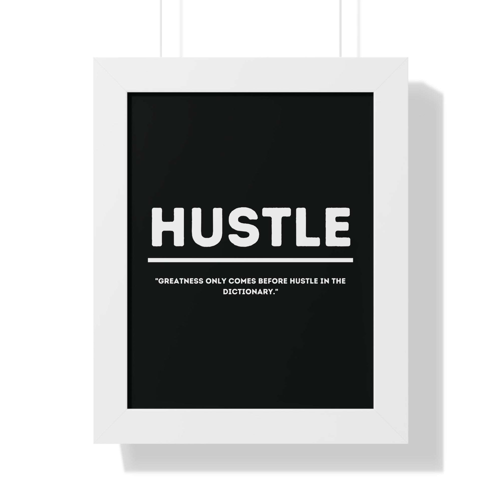Minimalist in Black (Hustle) - Framed Vertical Poster