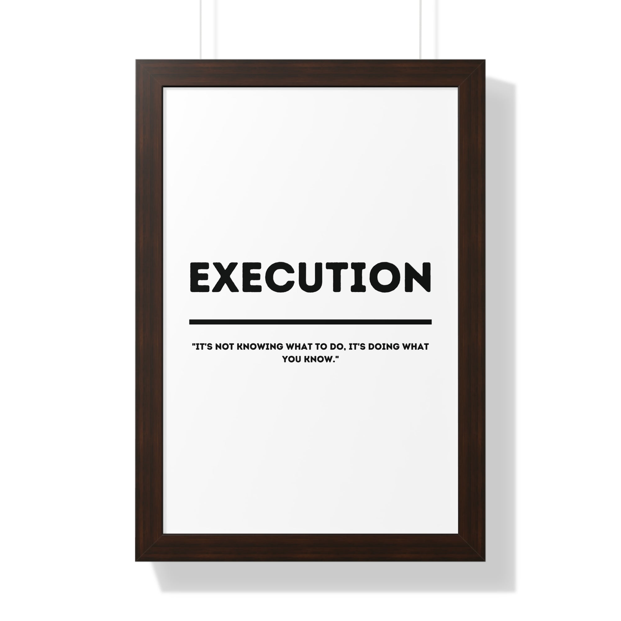 Minimalist in White (Execution) - Framed Vertical Poster