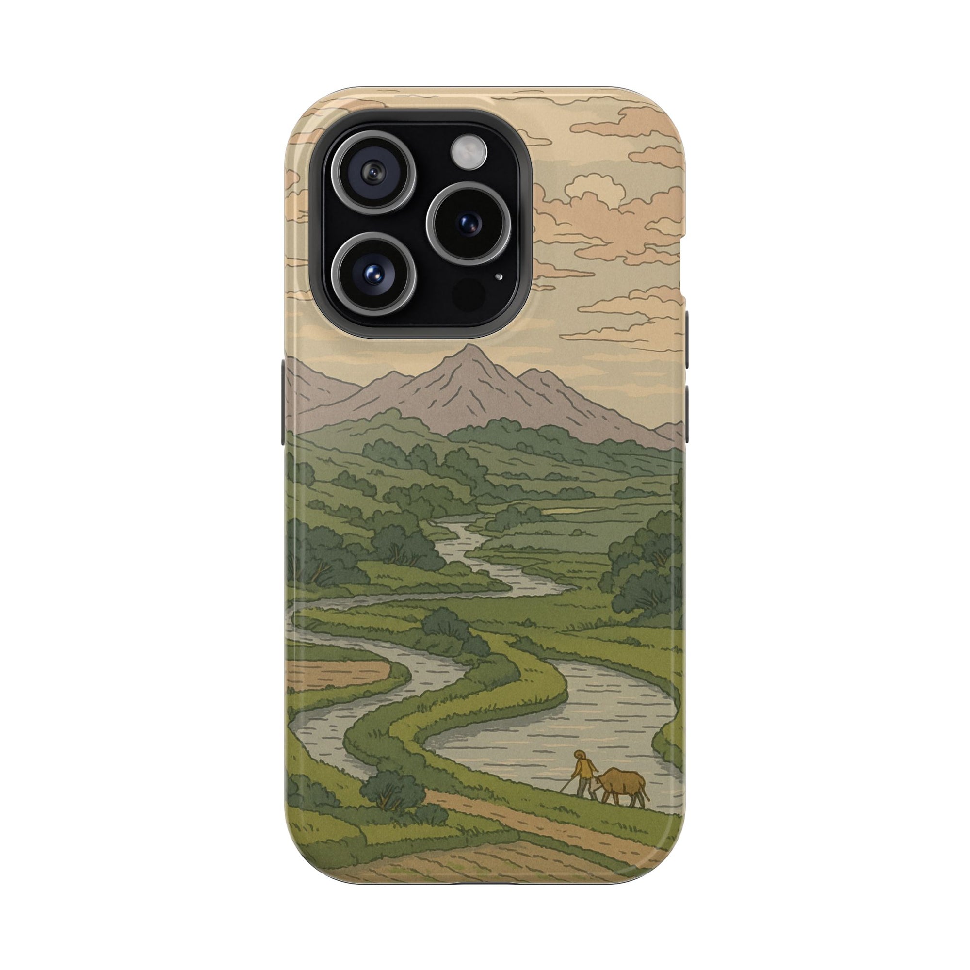 Nature-Inspired Magnetic Tough Case for iPhone, Phone Protection, Adventure Gift, Outdoor Lover, Earthy Aesthetic
