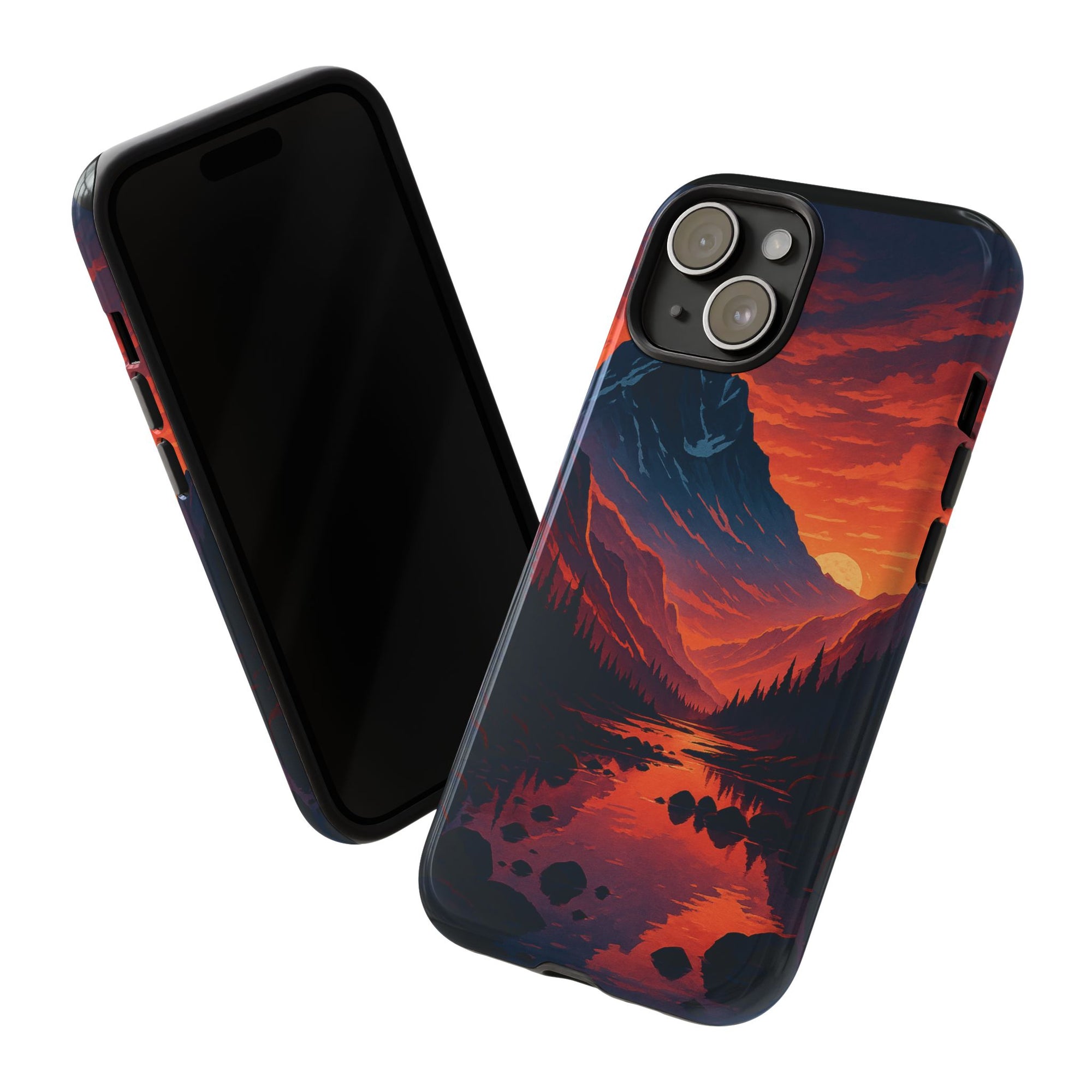 Mountain Sunset Phone Case, Nature Inspired Case, Tough Cases, Gift for Adventurers, Phone Accessories