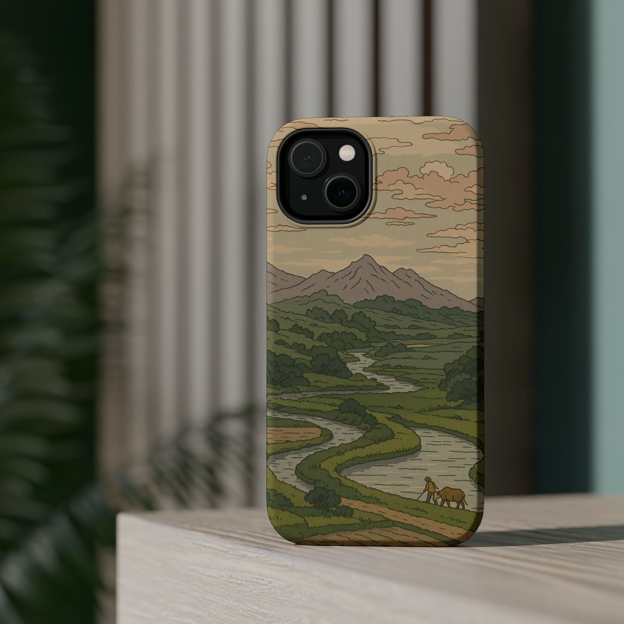 Nature-Inspired Magnetic Tough Case for iPhone, Phone Protection, Adventure Gift, Outdoor Lover, Earthy Aesthetic