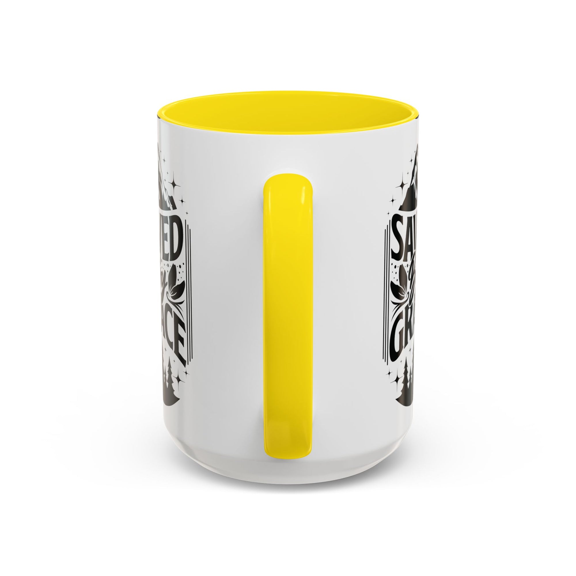 Saved by Grace Accent Coffee Mug - Inspirational Design