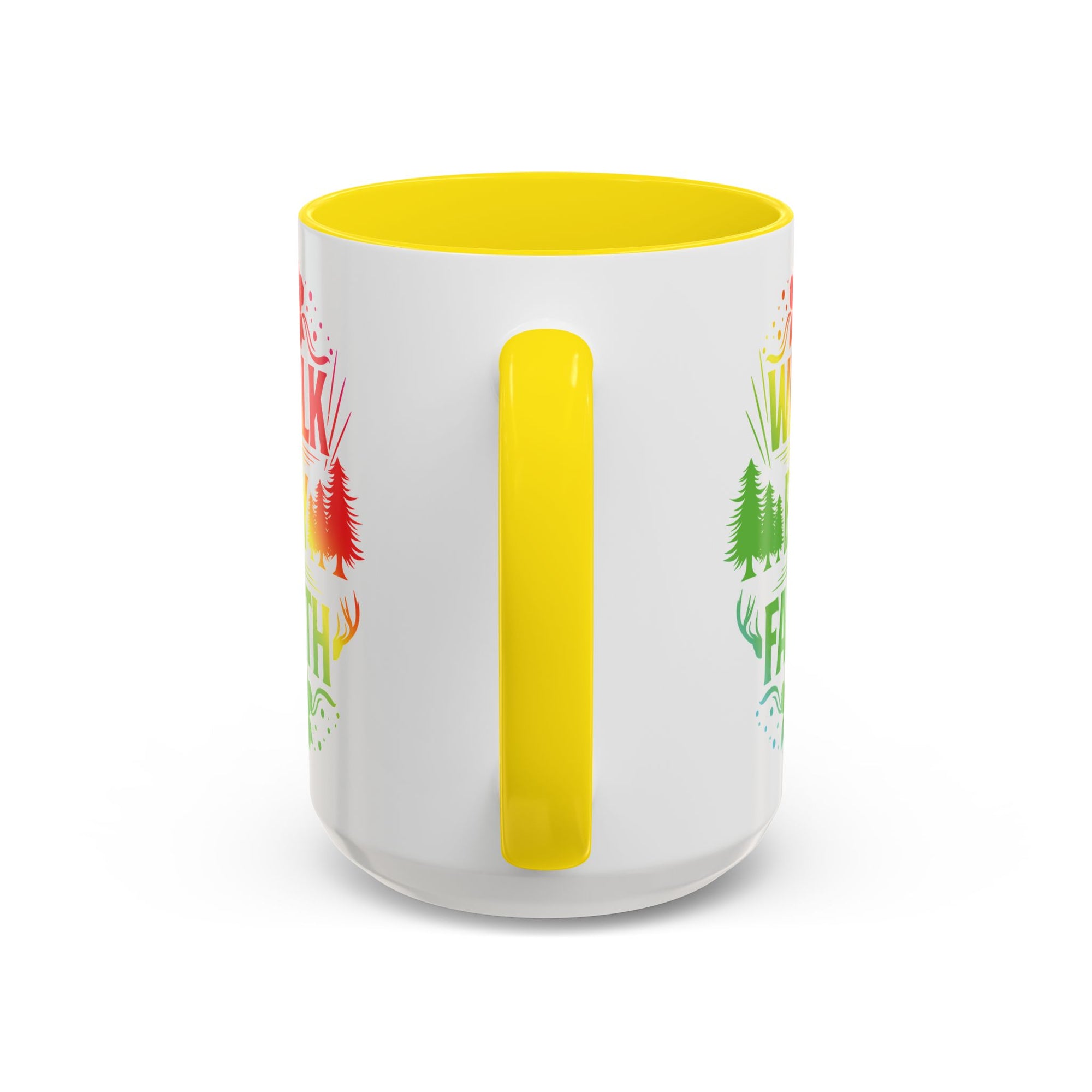 Walk by Faith Accent Coffee Mug - Inspirational Design