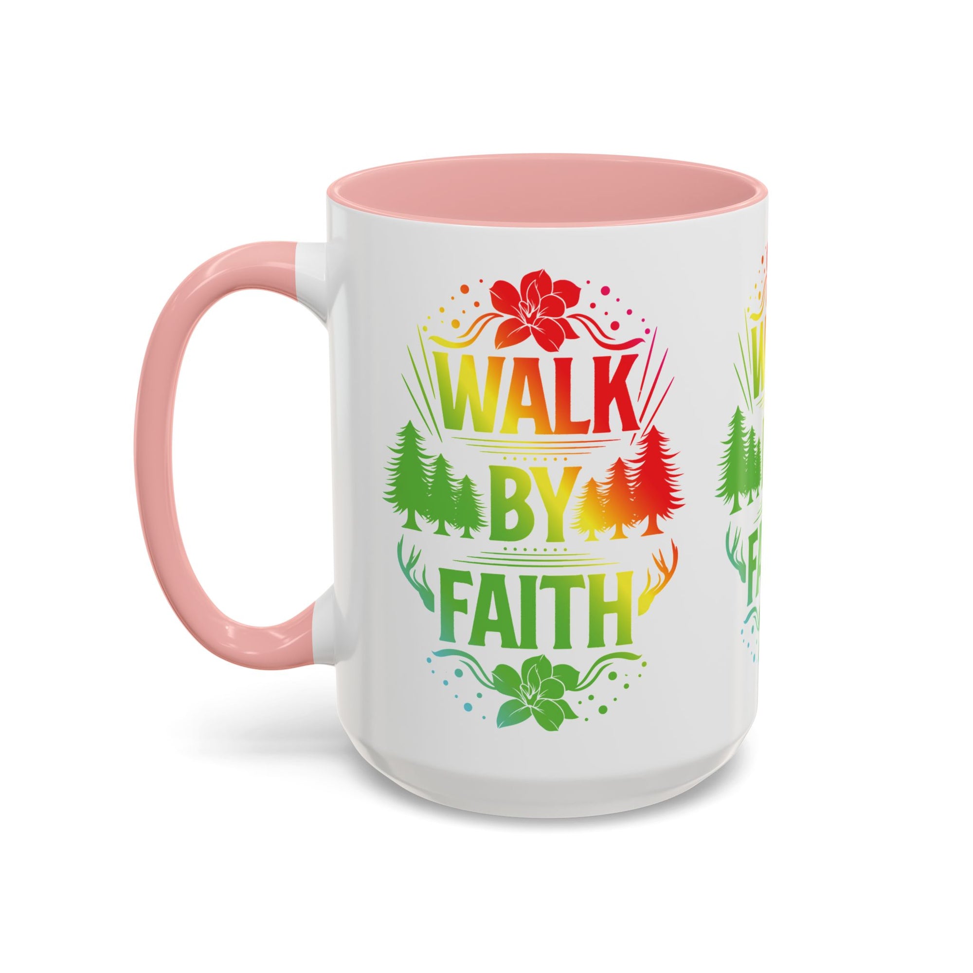 Walk by Faith Accent Coffee Mug - Inspirational Design