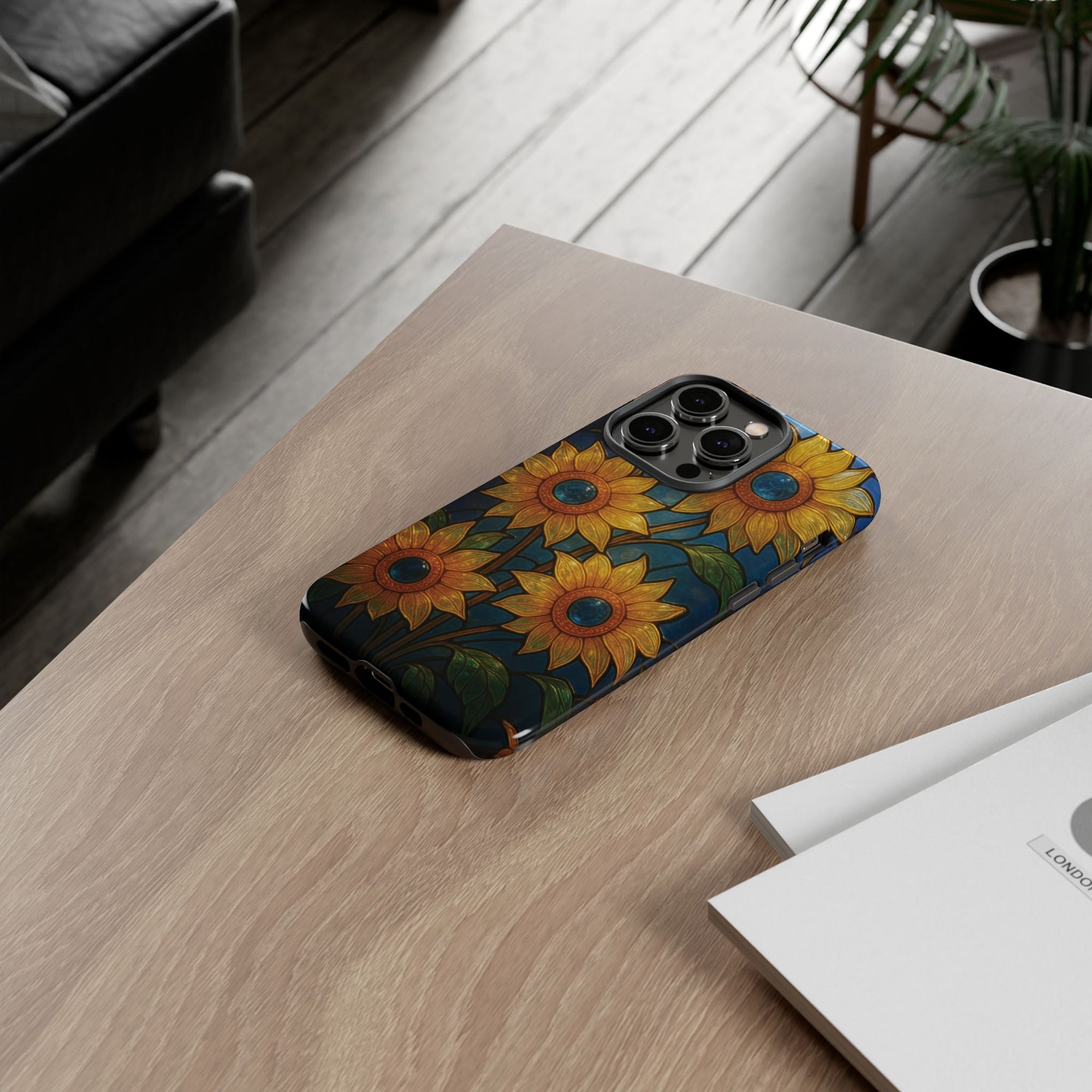 Vibrant Floral Phone Case, Sunflower Design, Tough & Durable Case, Nature Lover Gift, Protective Phone Cover, Spring Aesthetic