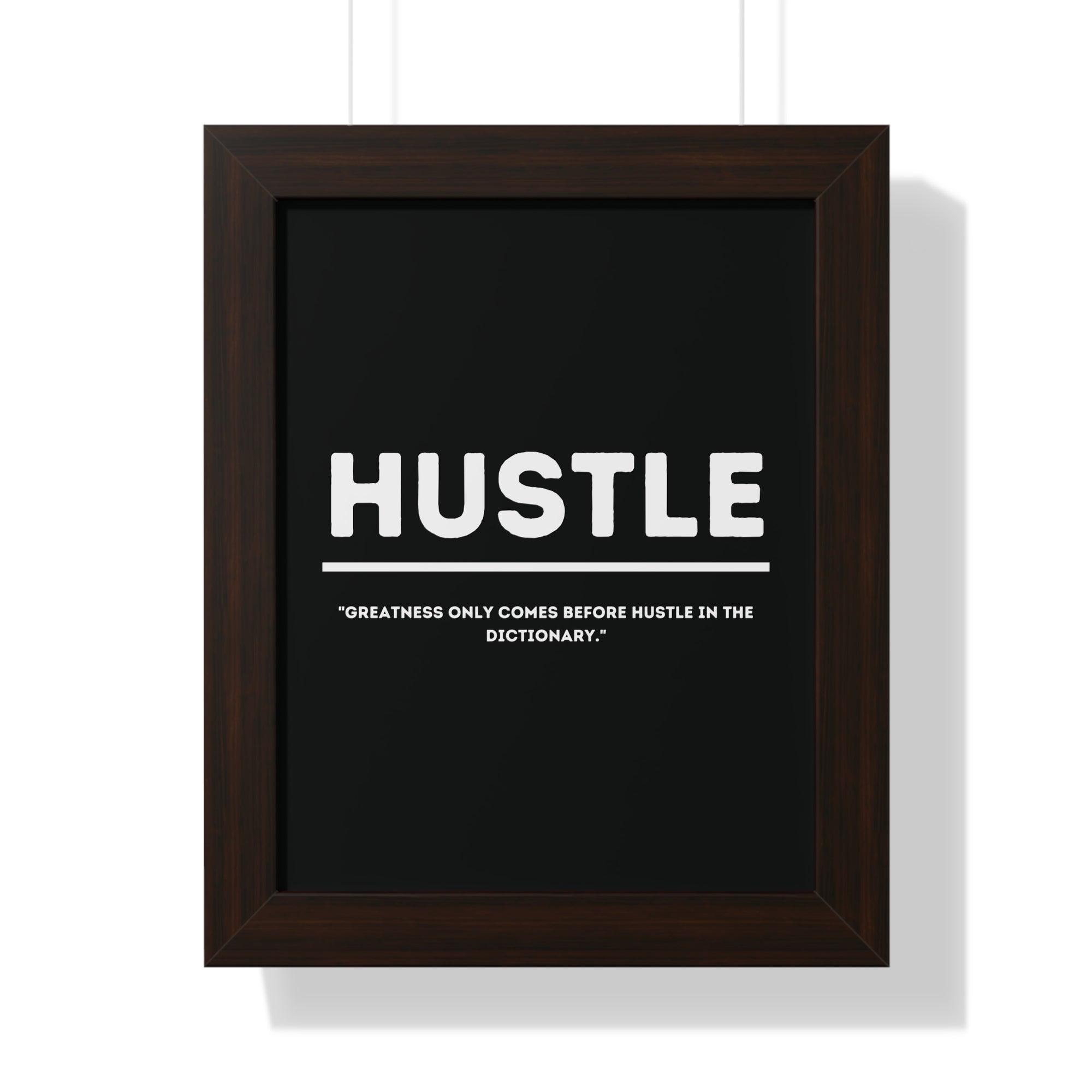 Minimalist in Black (Hustle) - Framed Vertical Poster