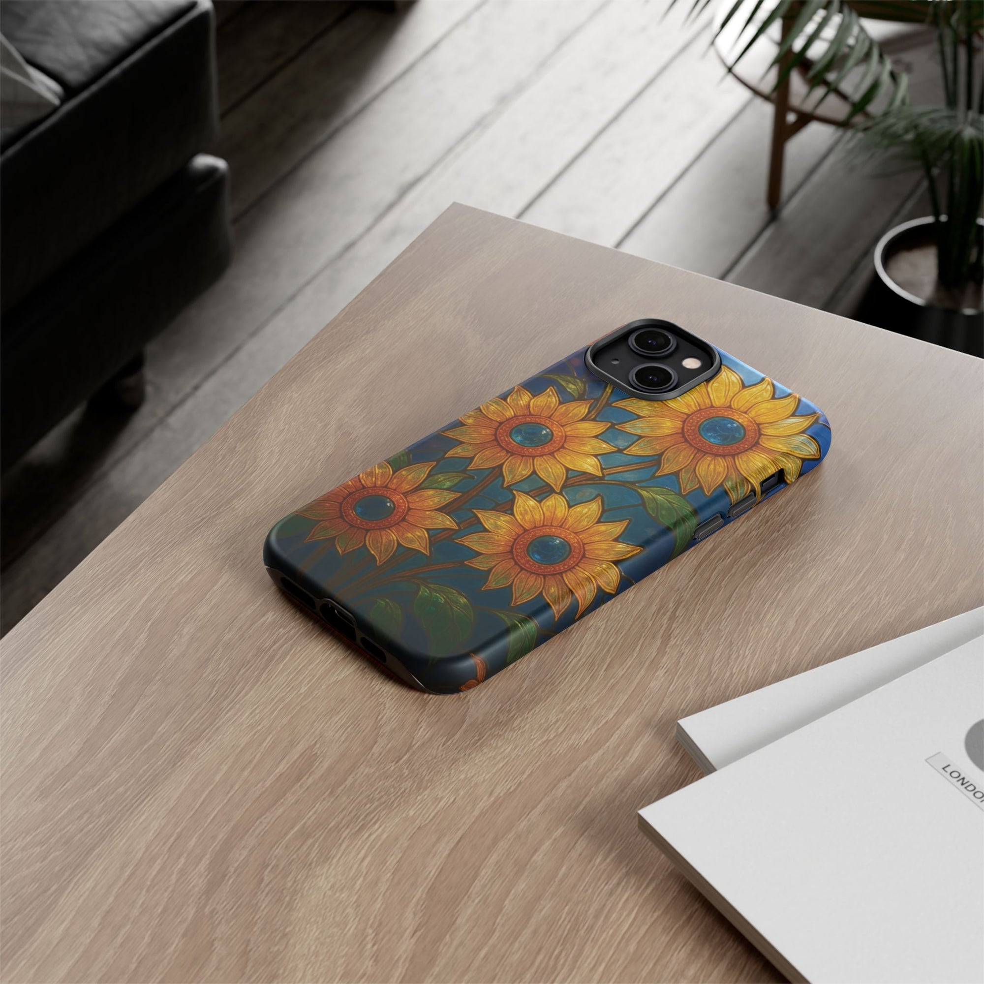 Vibrant Floral Phone Case, Sunflower Design, Tough & Durable Case, Nature Lover Gift, Protective Phone Cover, Spring Aesthetic