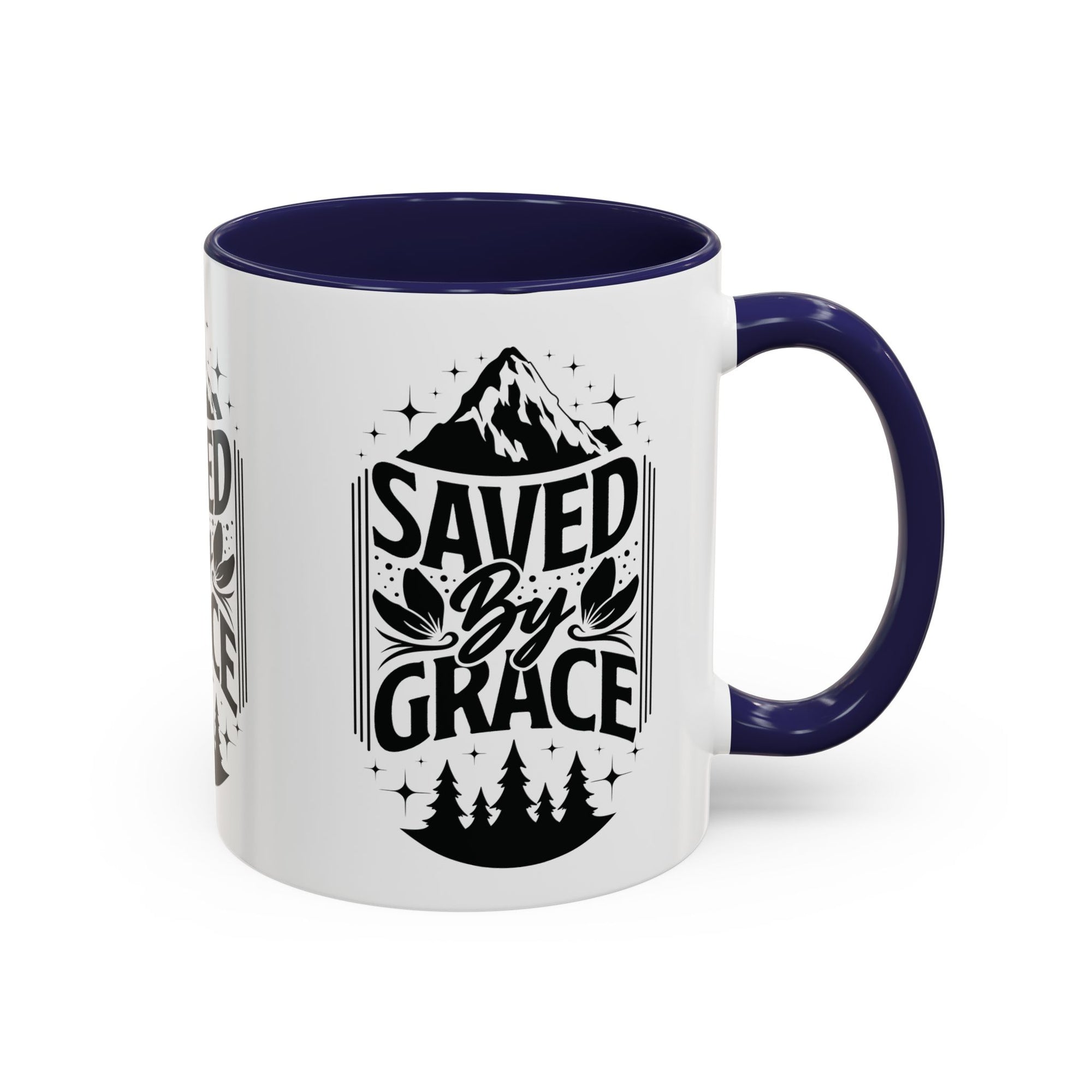 Saved by Grace Accent Coffee Mug - Inspirational Design