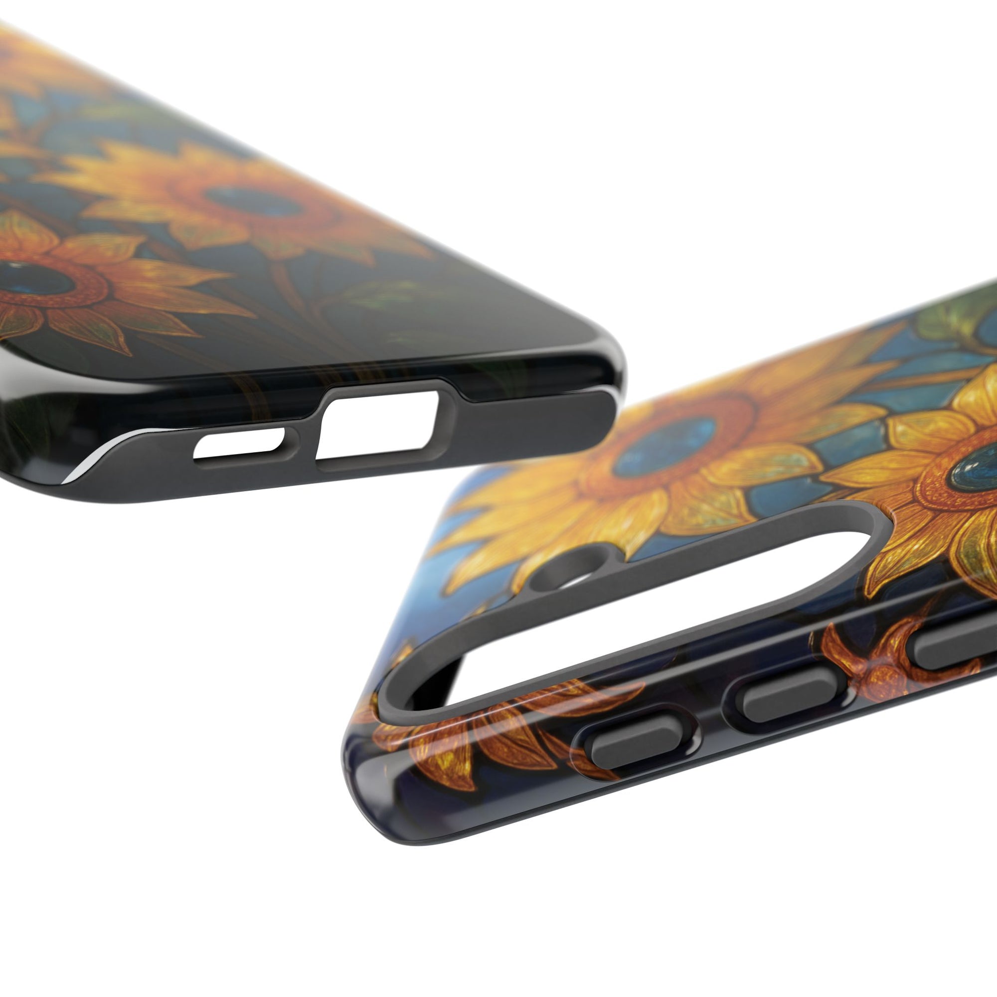Vibrant Floral Phone Case, Sunflower Design, Tough & Durable Case, Nature Lover Gift, Protective Phone Cover, Spring Aesthetic