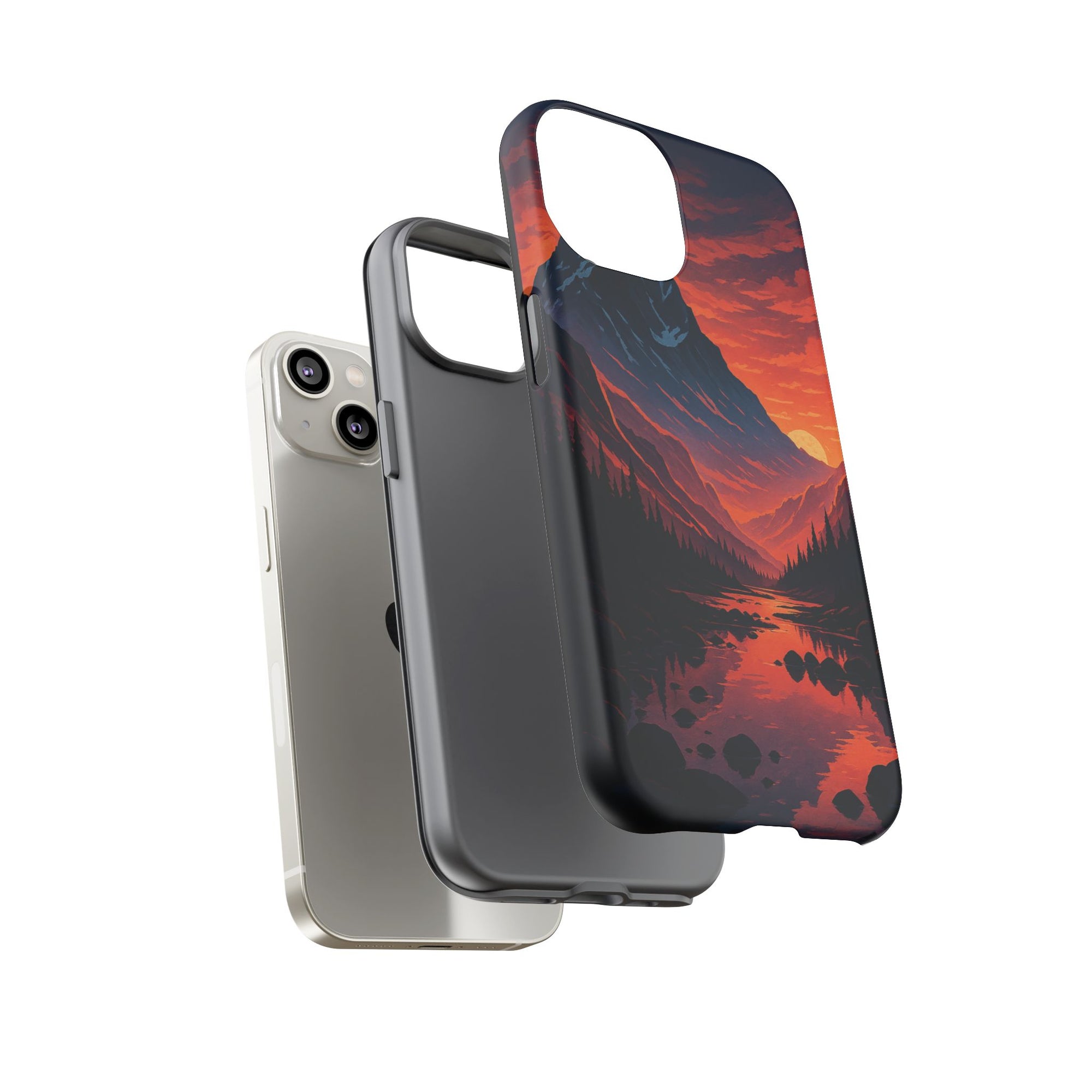 Mountain Sunset Phone Case, Nature Inspired Case, Tough Cases, Gift for Adventurers, Phone Accessories