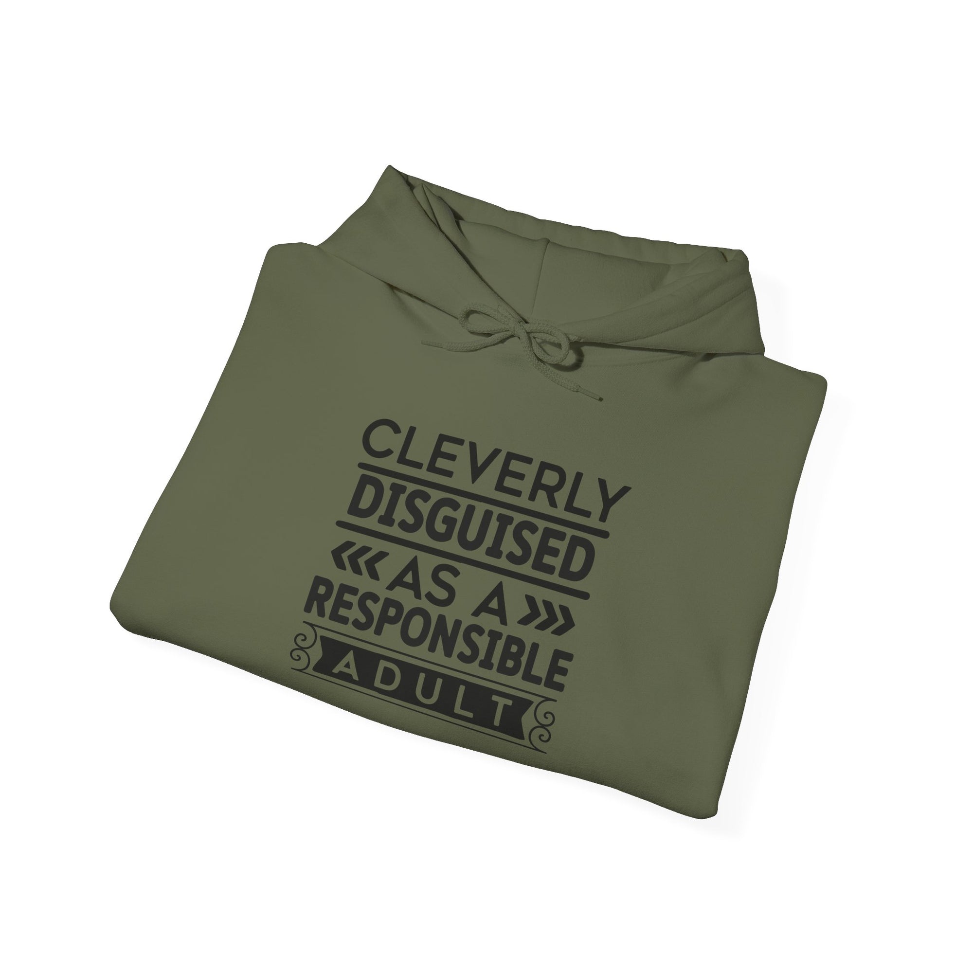 Cleverly Disguised Adult Hoodie - Unisex Heavy Blend Sweatshirt
