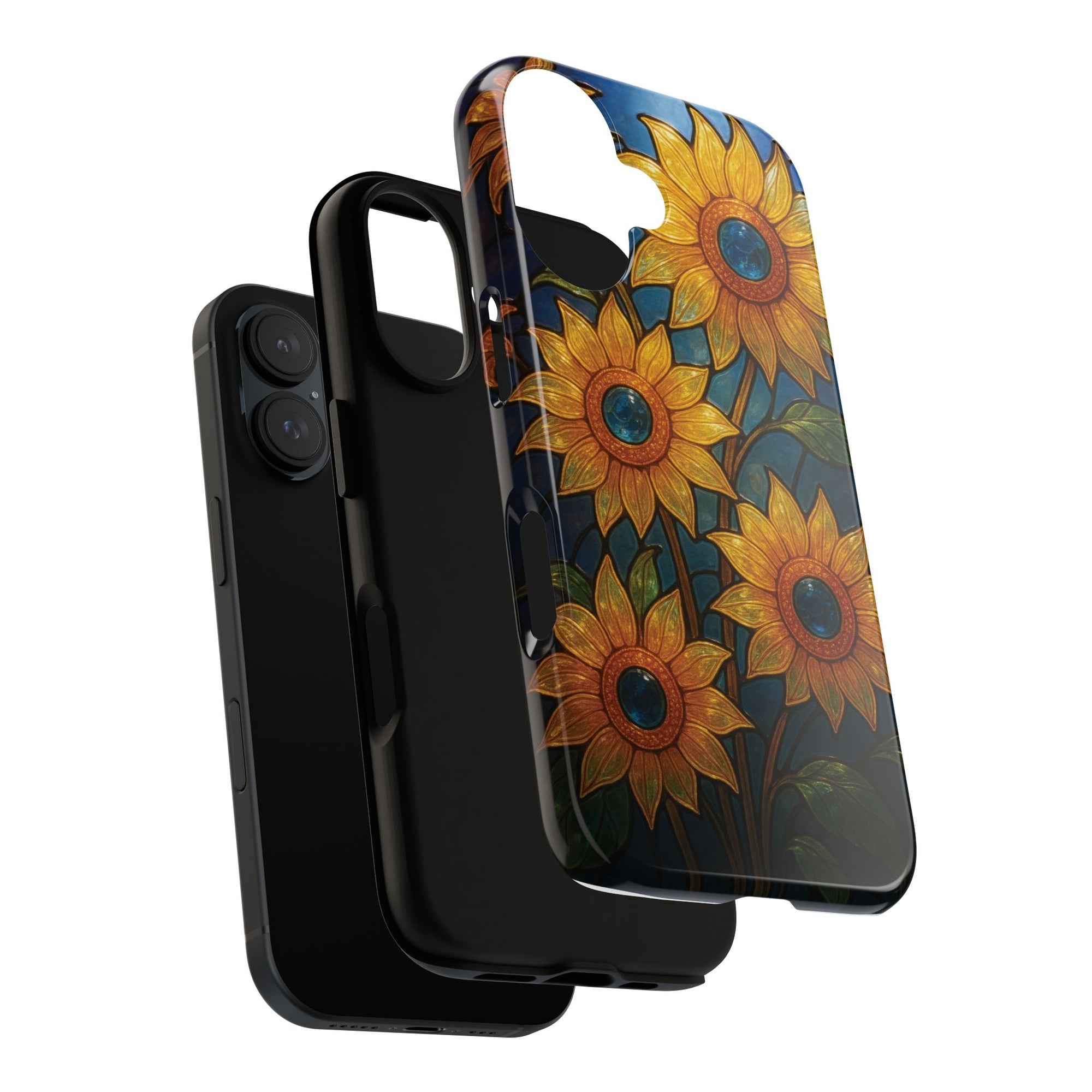 Vibrant Floral Phone Case, Sunflower Design, Tough & Durable Case, Nature Lover Gift, Protective Phone Cover, Spring Aesthetic