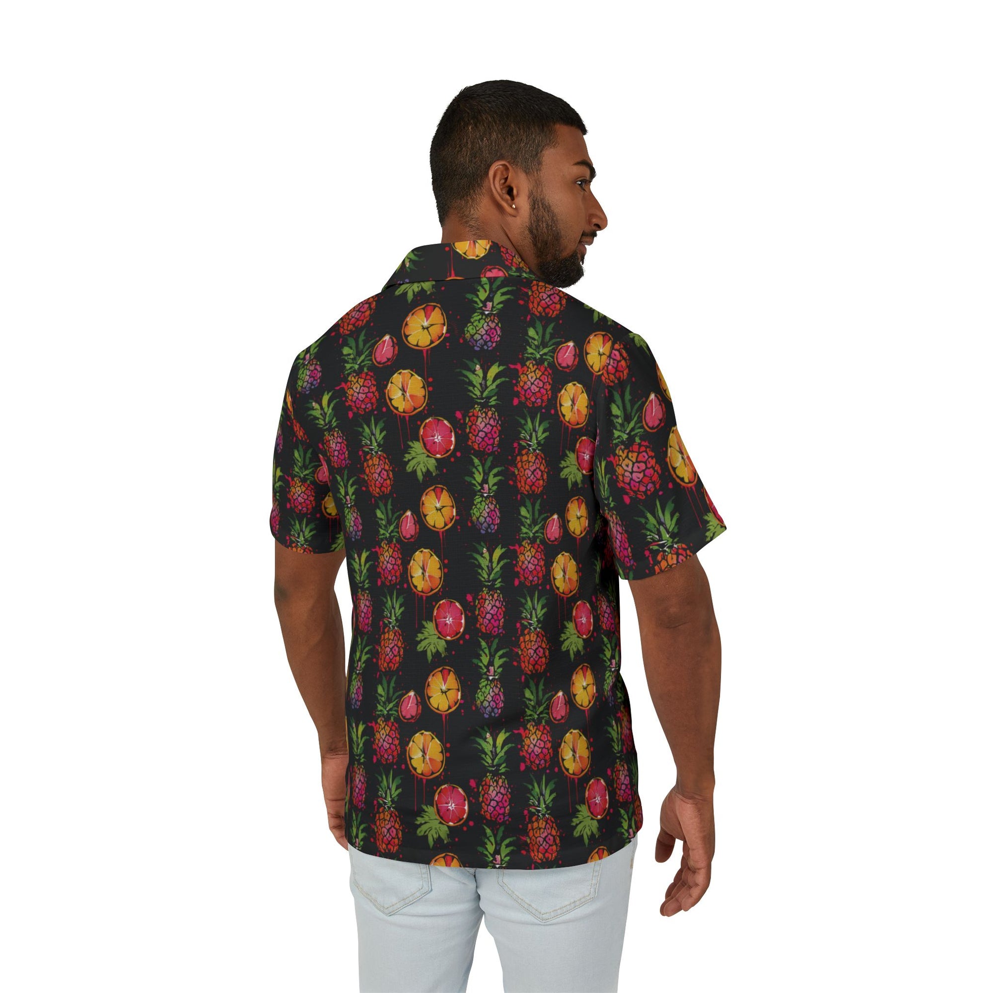 Men's Hawaiian Camp Shirt (AOP) (Fruits)