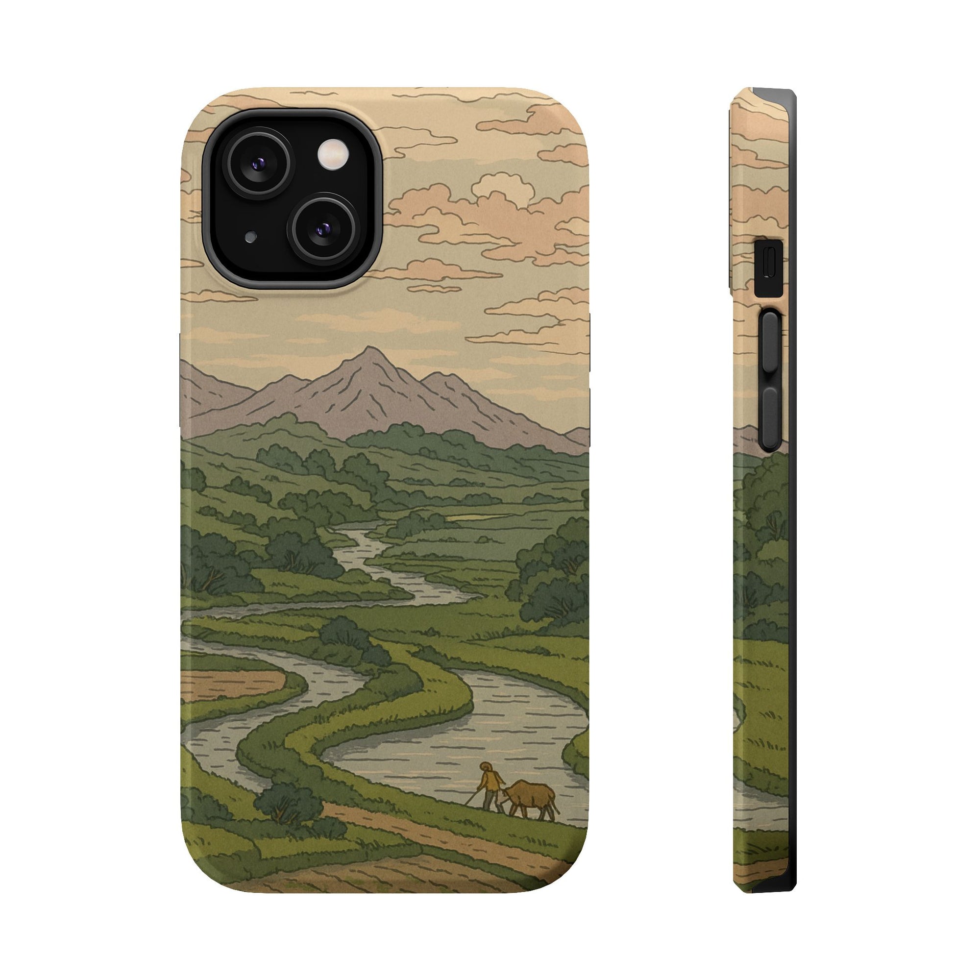 Nature-Inspired Magnetic Tough Case for iPhone, Phone Protection, Adventure Gift, Outdoor Lover, Earthy Aesthetic