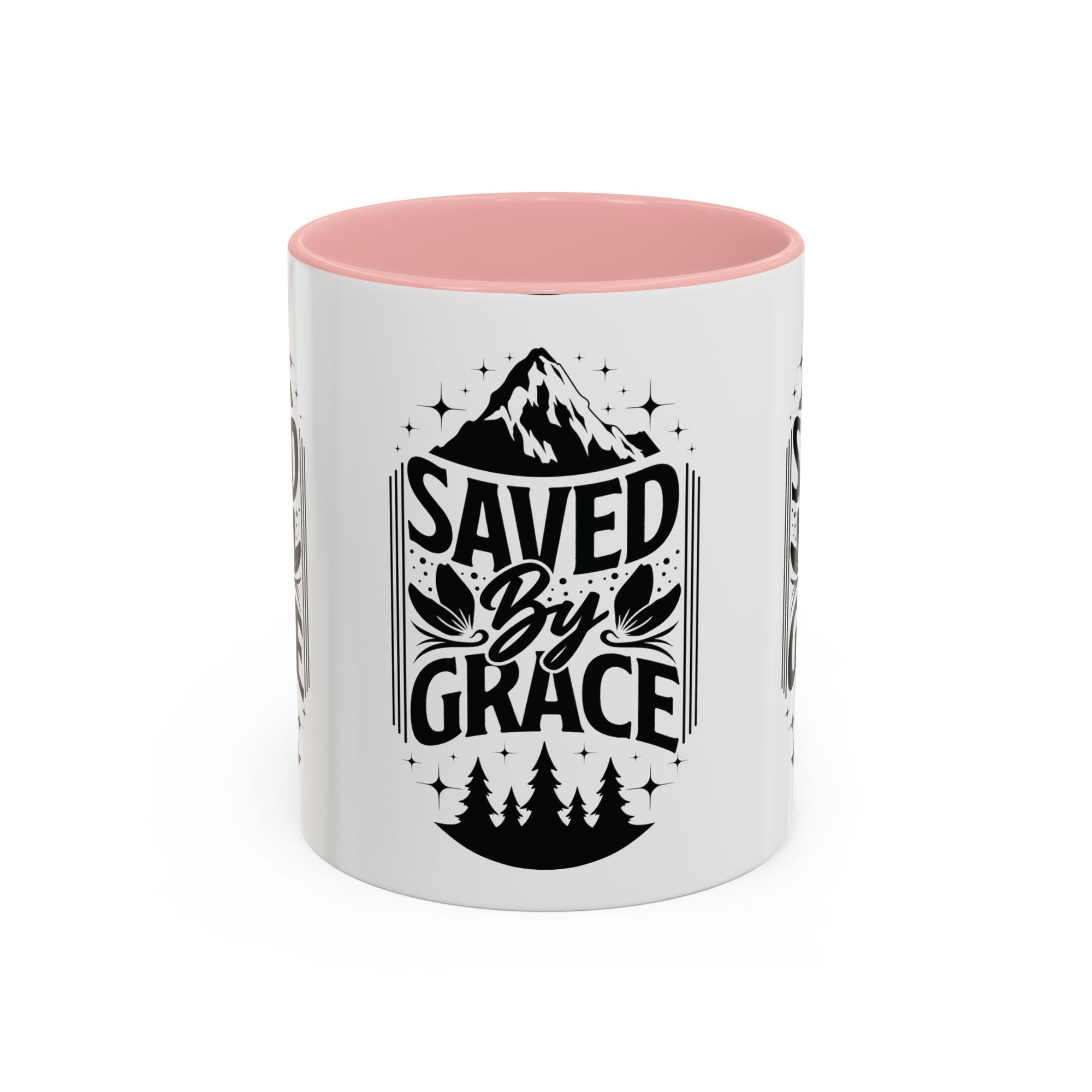 Saved by Grace Accent Coffee Mug - Inspirational Design