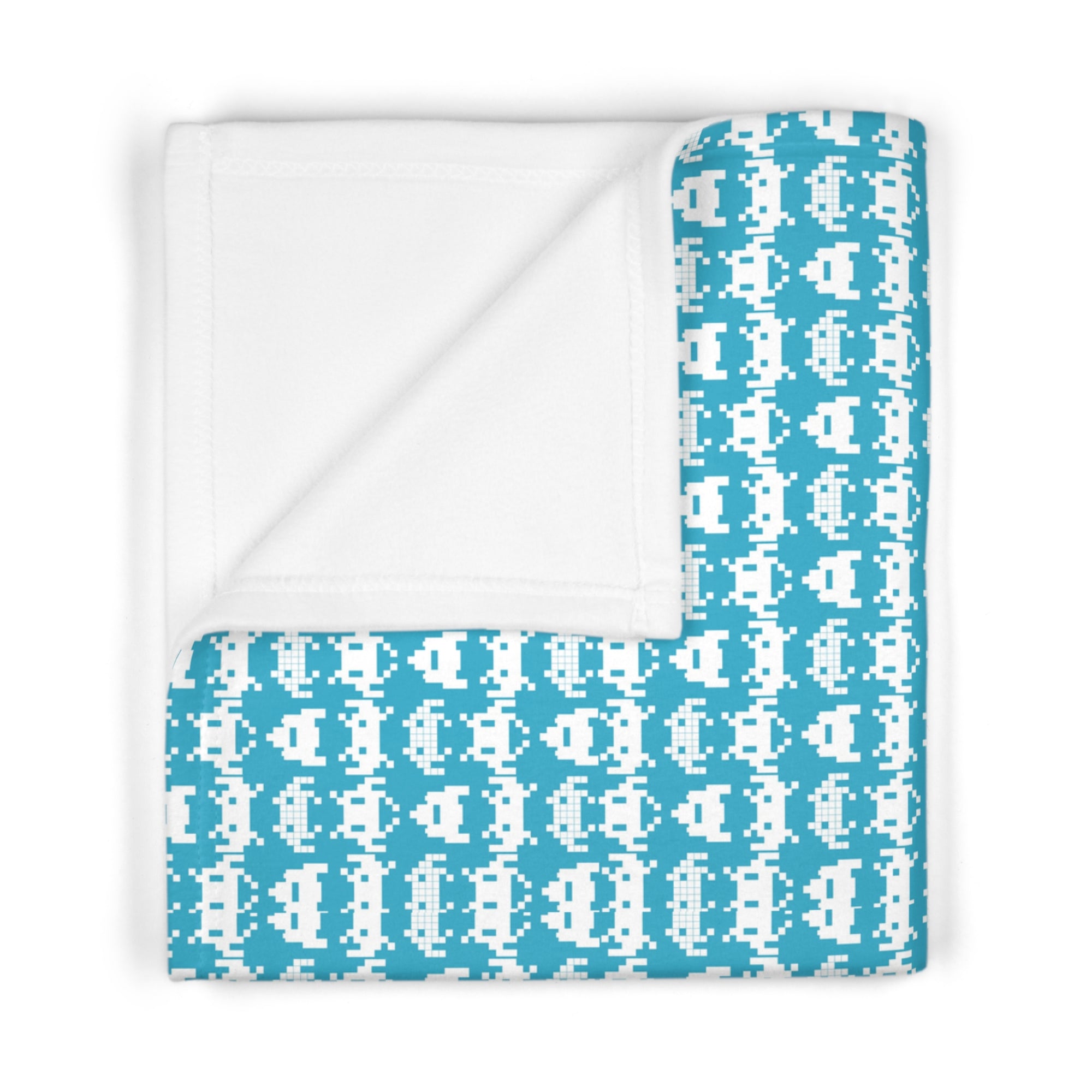 Pixel Art Alien Baby Blanket - Soft Fleece for Cozy Adventures