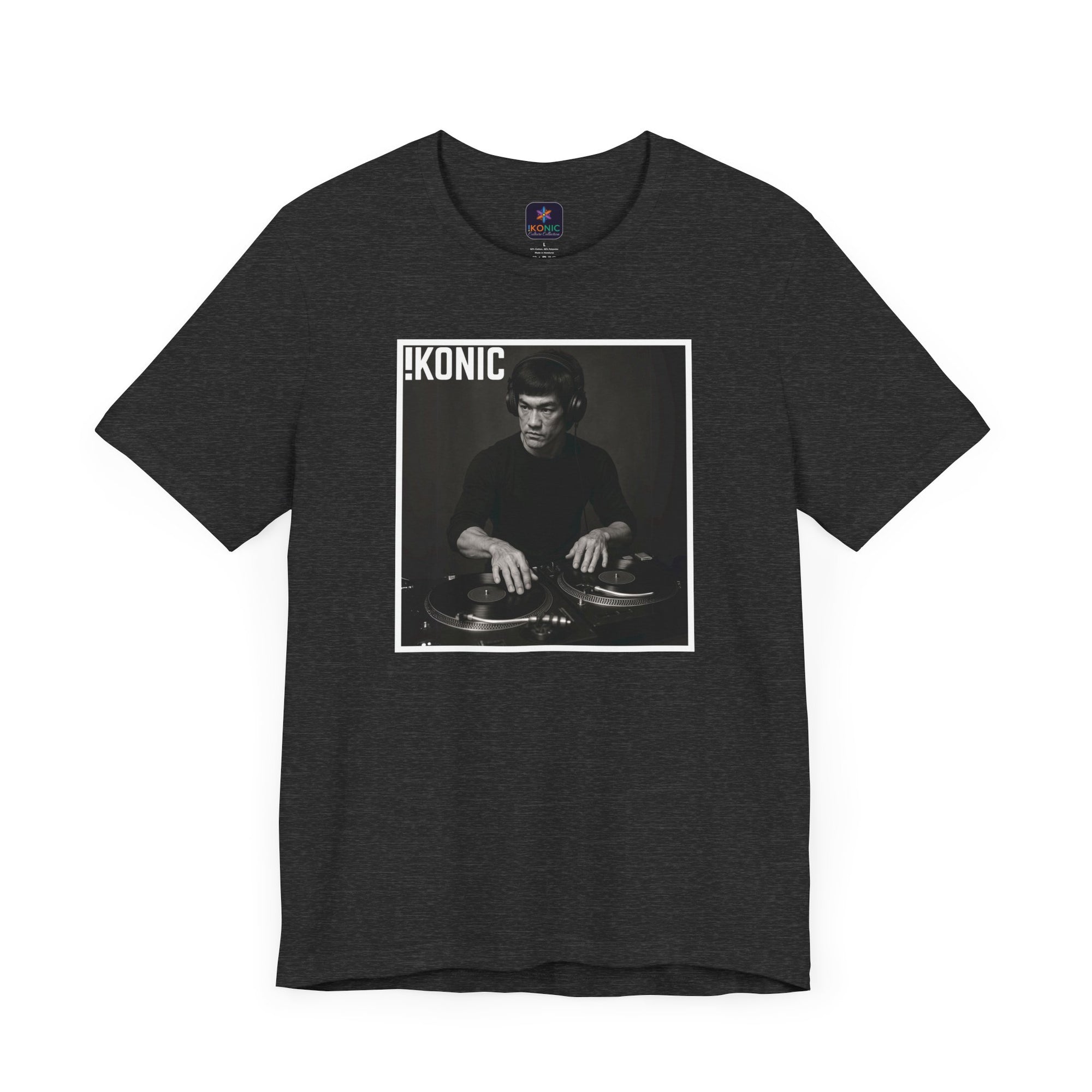 IKONIC Unisex Jersey Tee - Casual Graphic Top for Sports Fans, Everyday Wear, Gift for Him/Her, Street Style Fashion, Bruce The DJ