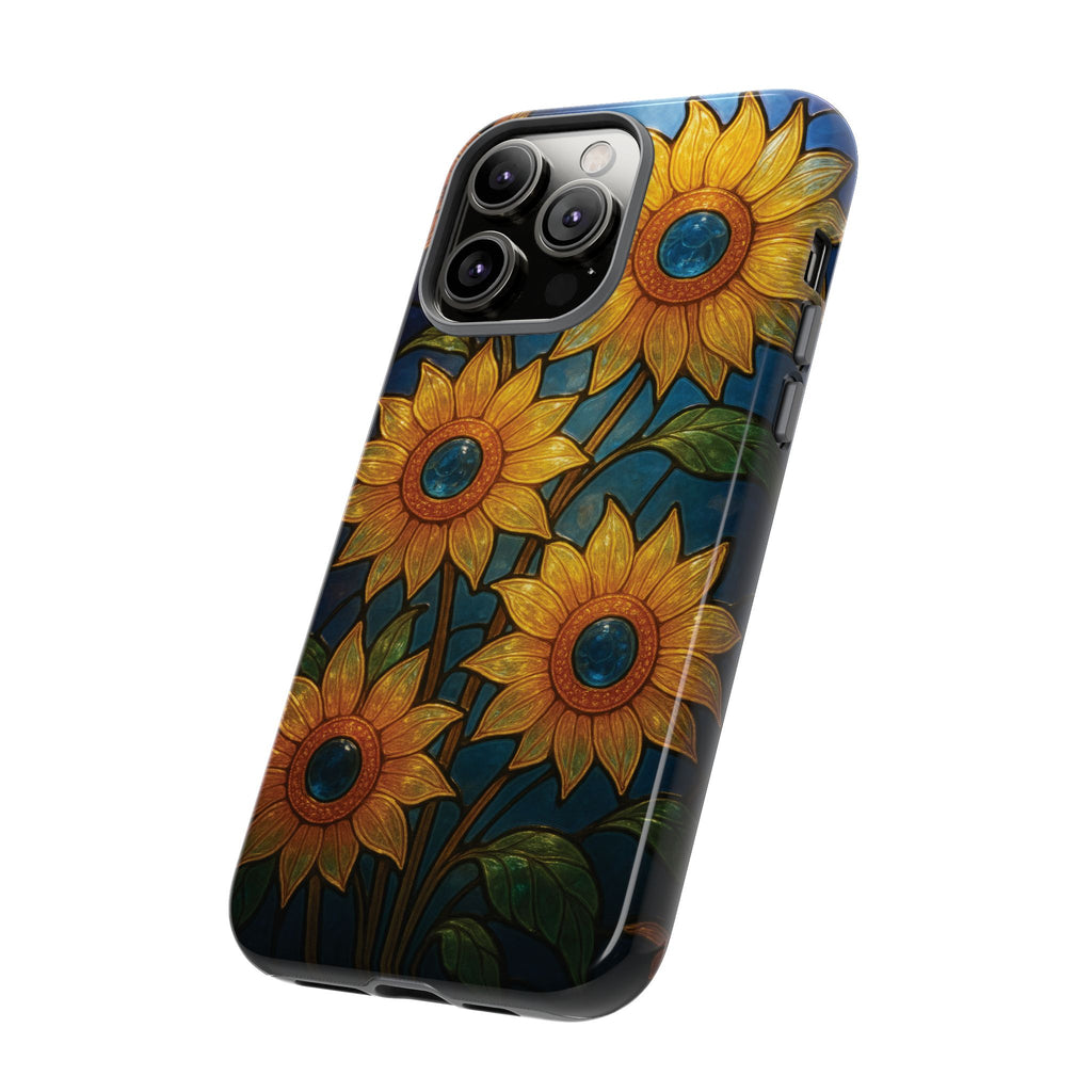 Vibrant Floral Phone Case, Sunflower Design, Tough & Durable Case, Nature Lover Gift, Protective Phone Cover, Spring Aesthetic