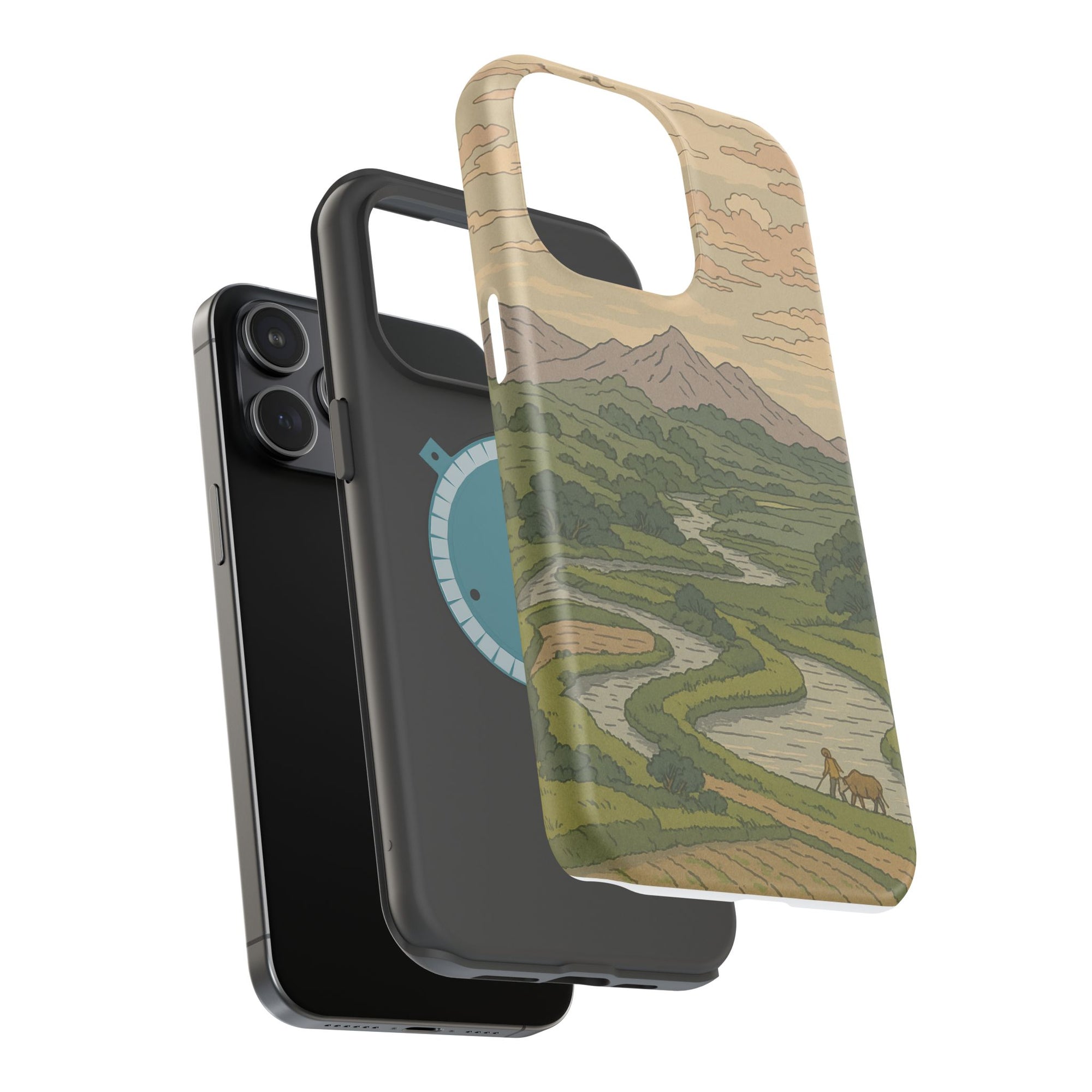 Nature-Inspired Magnetic Tough Case for iPhone, Phone Protection, Adventure Gift, Outdoor Lover, Earthy Aesthetic