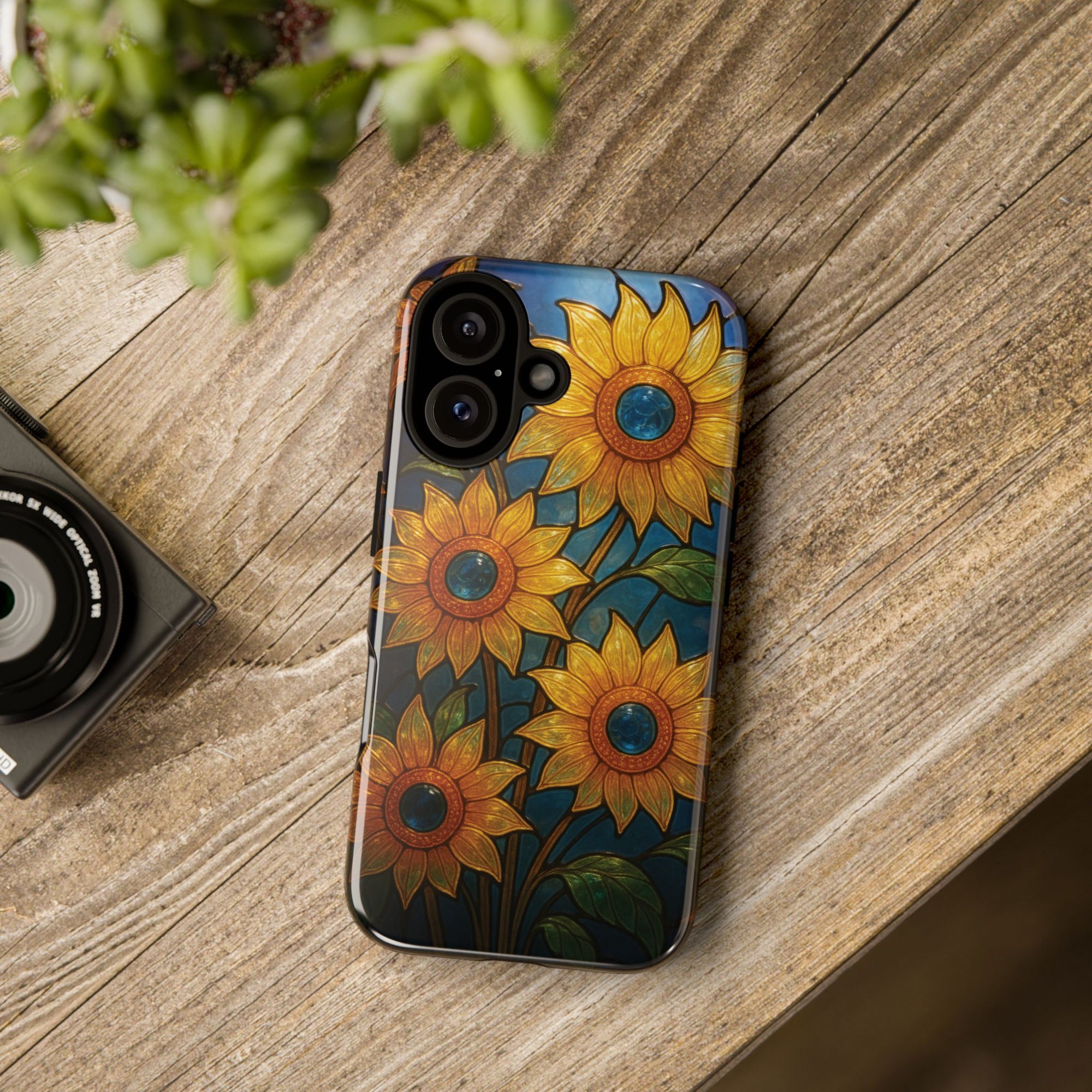 Vibrant Floral Phone Case, Sunflower Design, Tough & Durable Case, Nature Lover Gift, Protective Phone Cover, Spring Aesthetic