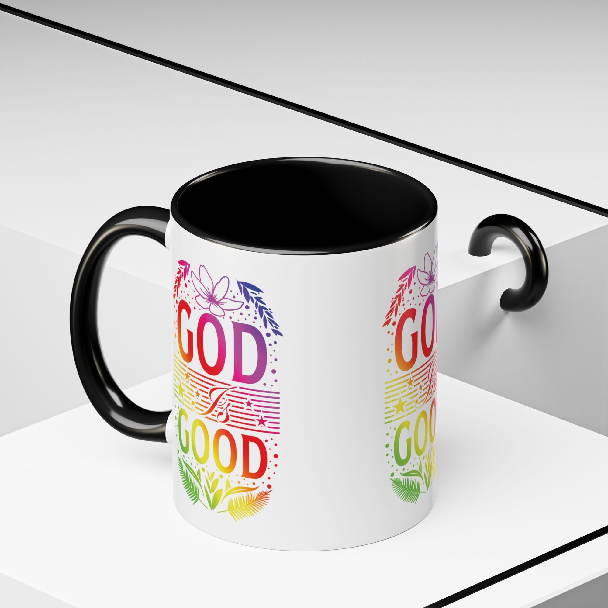 God is Good Accent Coffee Mug - Inspirational Design