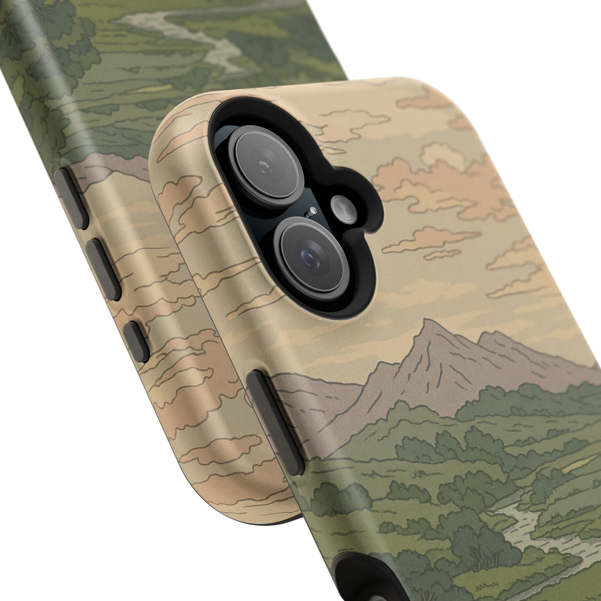 Nature-Inspired Magnetic Tough Case for iPhone, Phone Protection, Adventure Gift, Outdoor Lover, Earthy Aesthetic