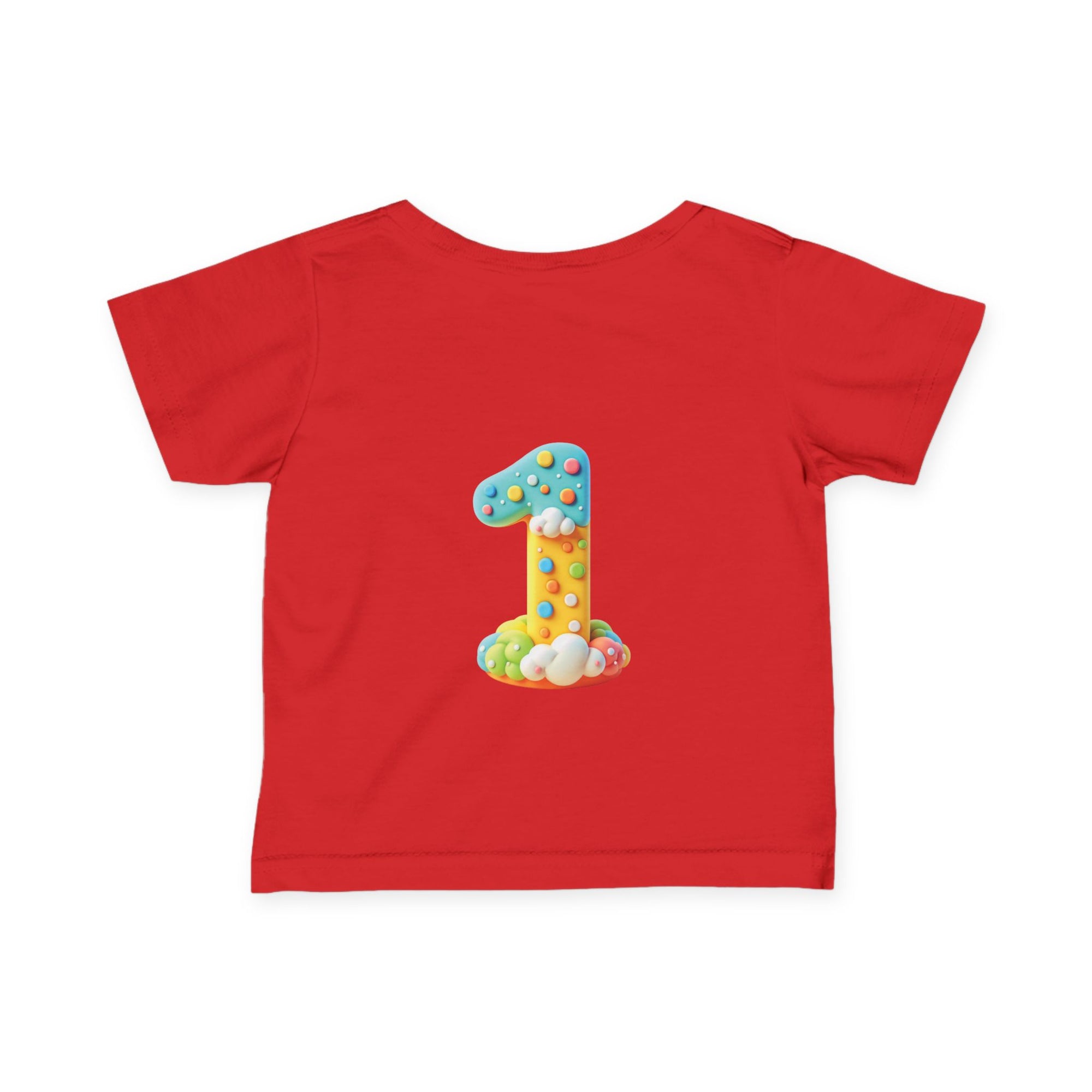 Cute Infant T-Shirt - 'Little Answered Prayer' with Colorful Number 1 Design