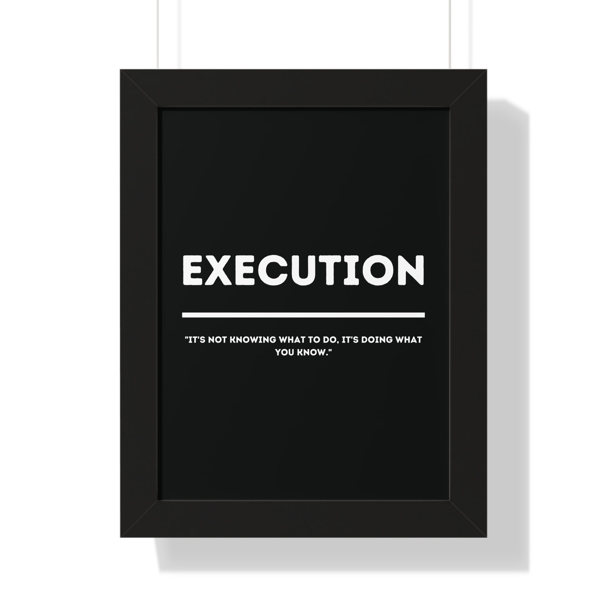 Minimalist in Black (Execution) - Framed Vertical Poster