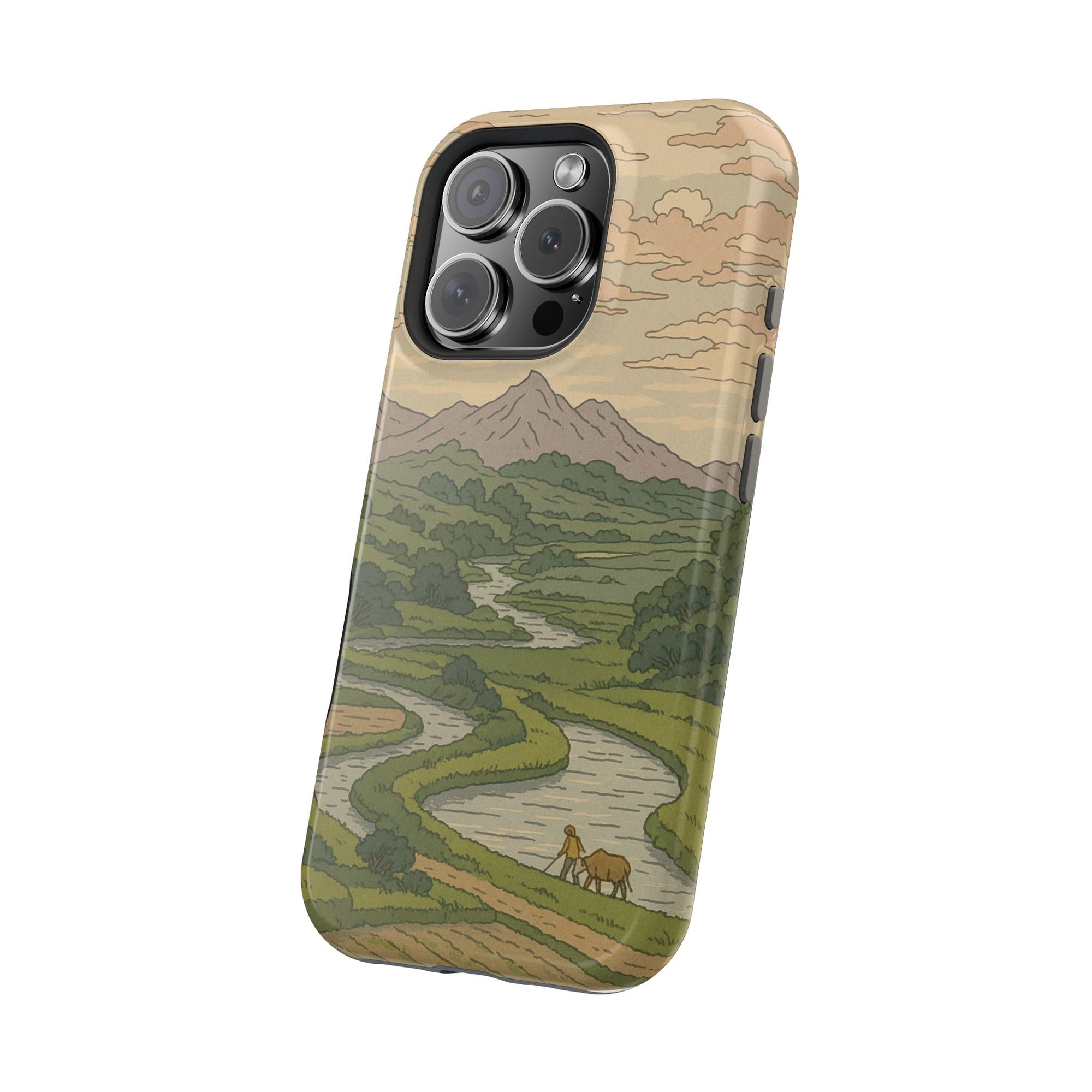 Nature-Inspired Magnetic Tough Case for iPhone, Phone Protection, Adventure Gift, Outdoor Lover, Earthy Aesthetic