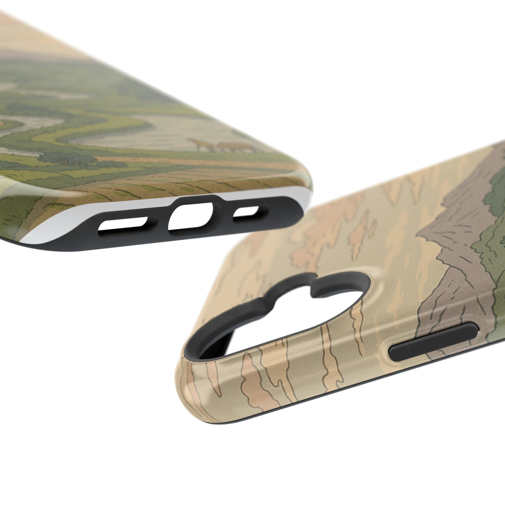 Nature-Inspired Magnetic Tough Case for iPhone, Phone Protection, Adventure Gift, Outdoor Lover, Earthy Aesthetic