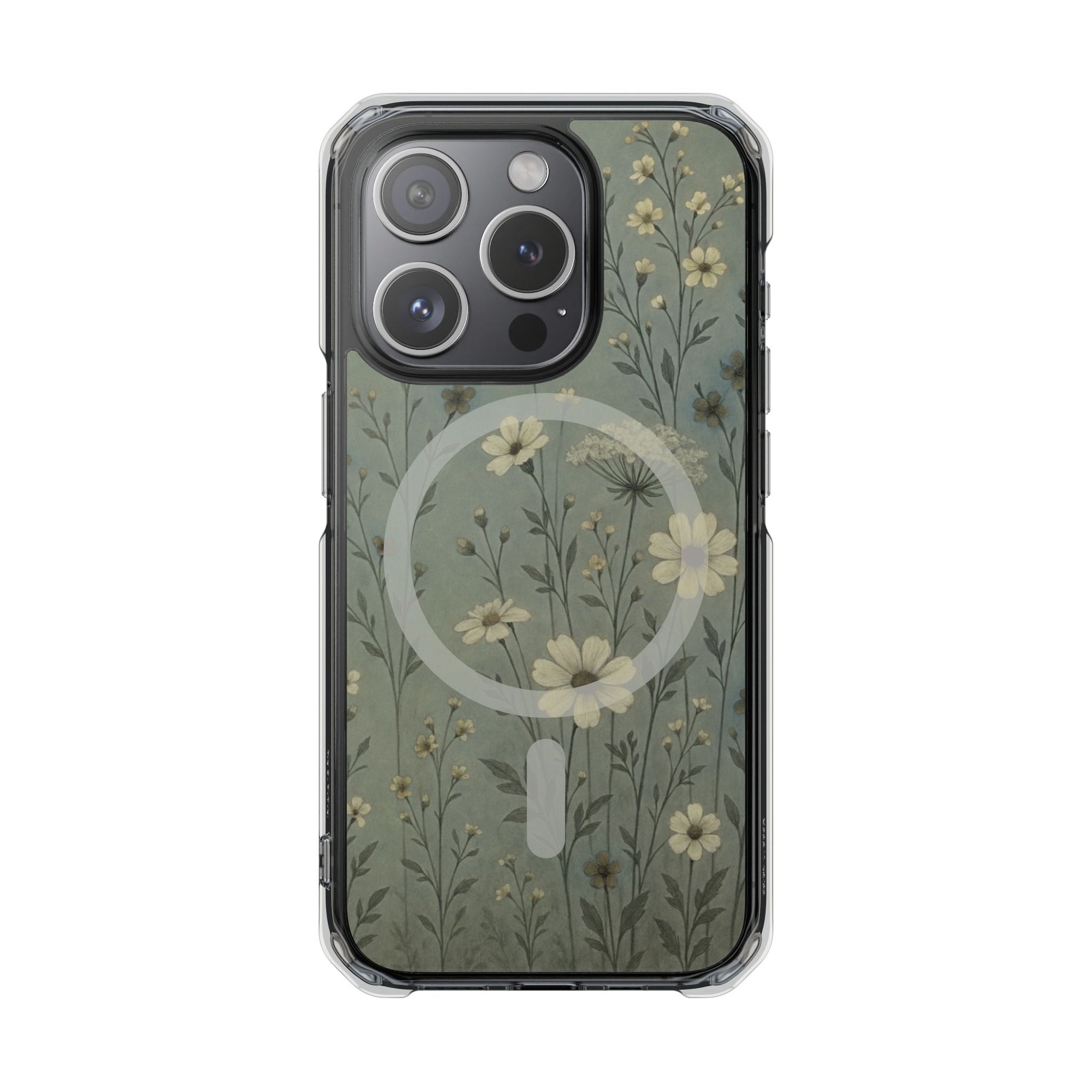 Floral Magnetic Clear Impact Cases, Phone Protection, Floral Design, Nature Lover Gift, Stylish Tech Accessories, Everyday Use
