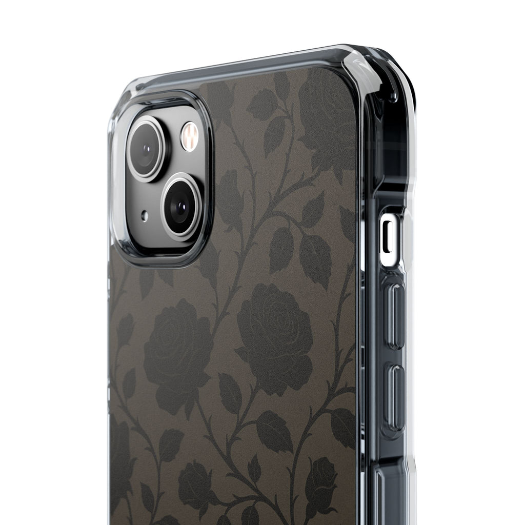Floral Phone Case - Elegant Rose Design, Magnetic Clear Impact Case for iPhone, Stylish Phone Cover, Gifts for Her, Floral Lover