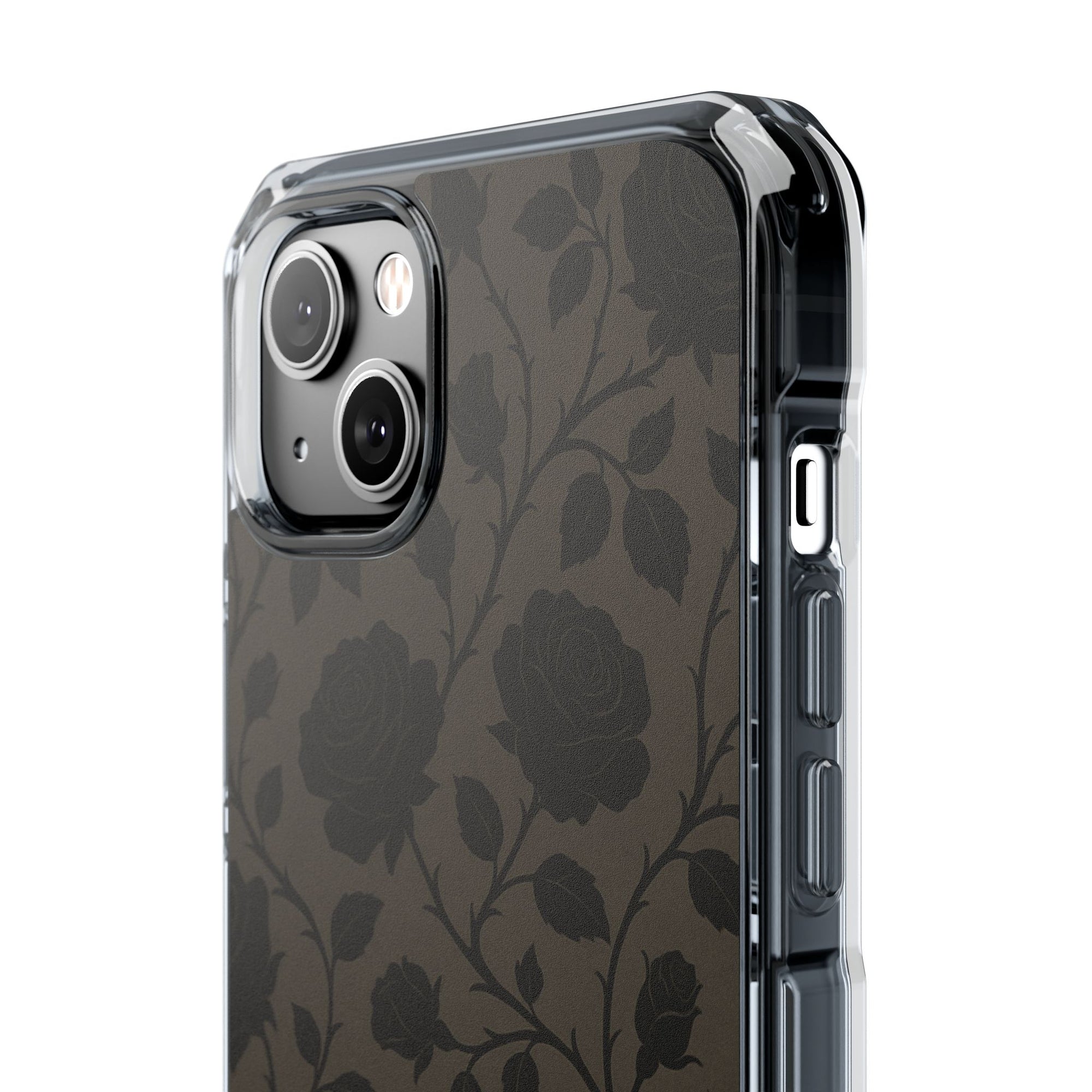 Floral Phone Case - Elegant Rose Design, Magnetic Clear Impact Case for iPhone, Stylish Phone Cover, Gifts for Her, Floral Lover