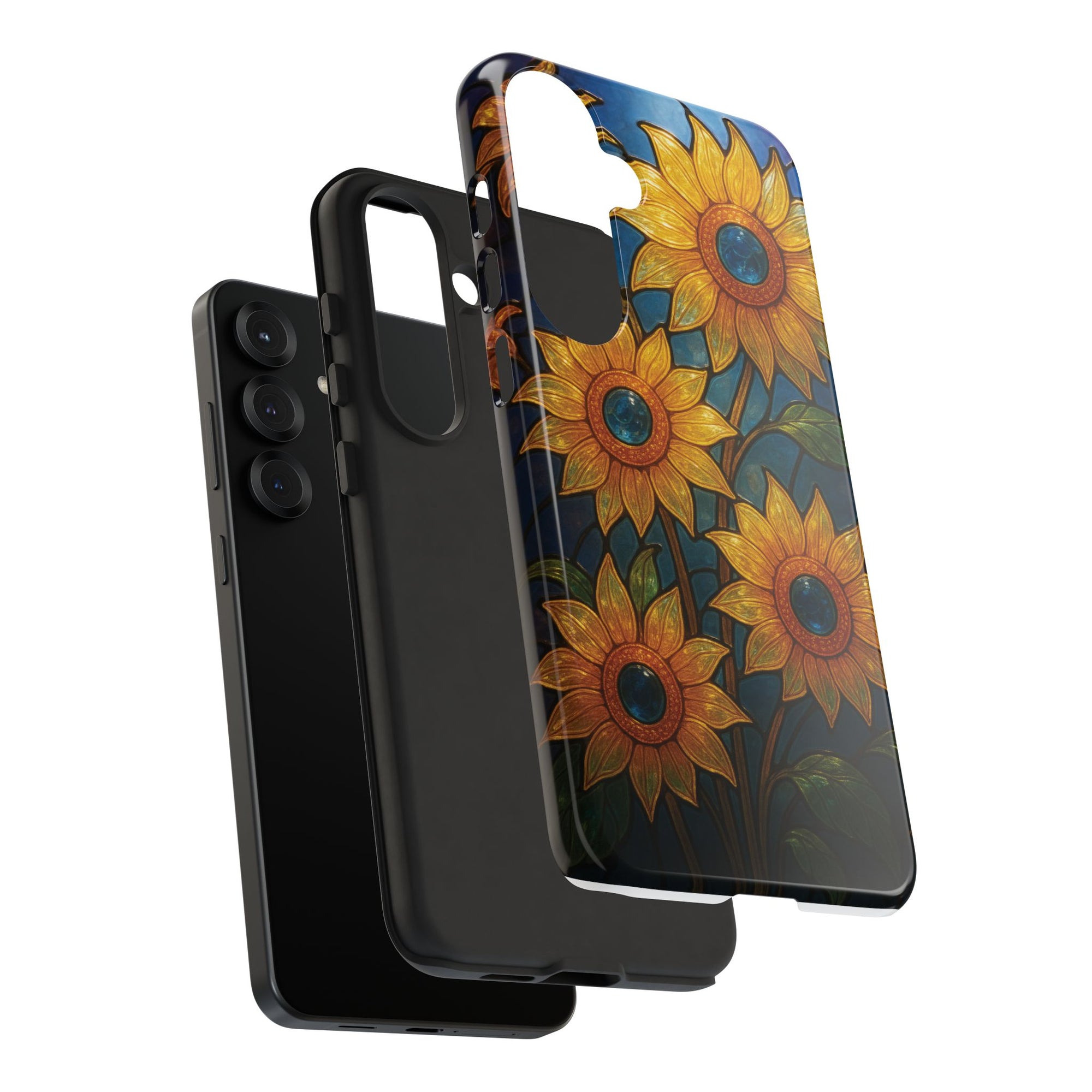 Vibrant Floral Phone Case, Sunflower Design, Tough & Durable Case, Nature Lover Gift, Protective Phone Cover, Spring Aesthetic